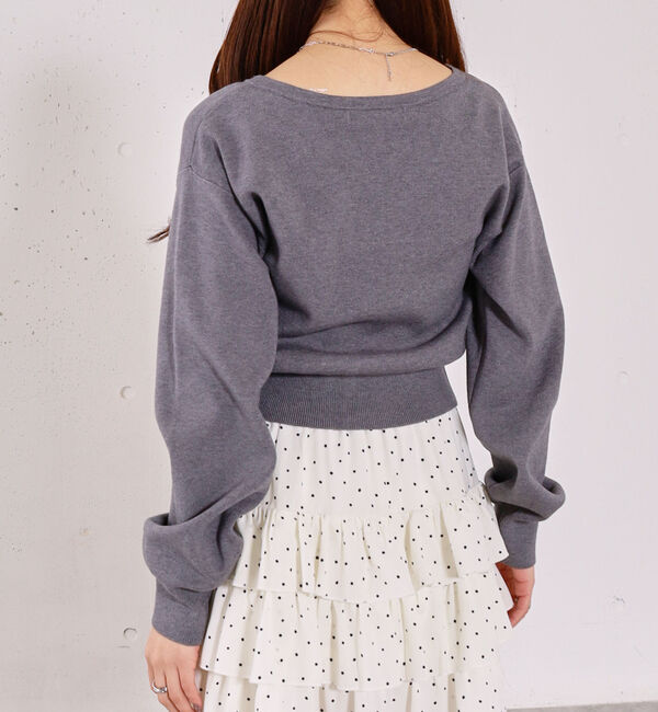 archives「レーストリムニットアンサンブル」|カーディガン|