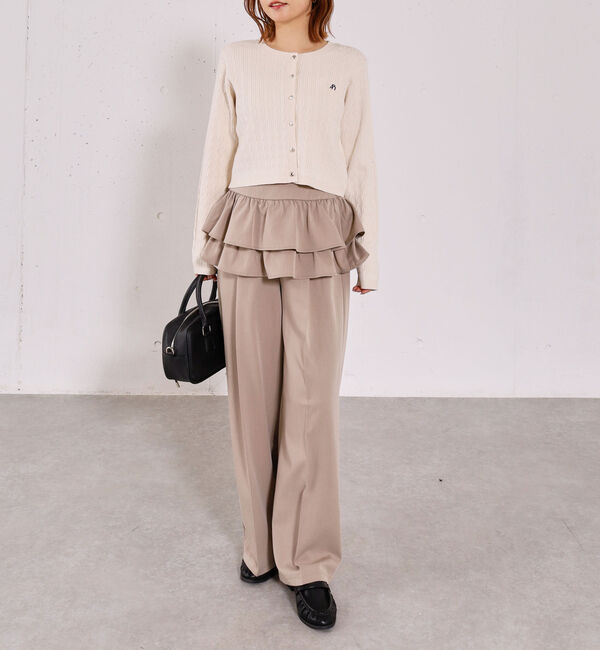 archives「ロゴ刺繍ニットカーディガン」|カーディガン|