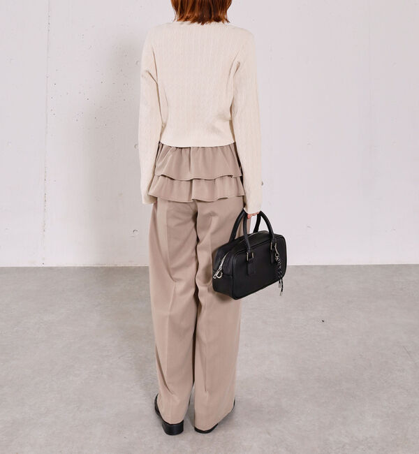 archives「ロゴ刺繍ニットカーディガン」|カーディガン|