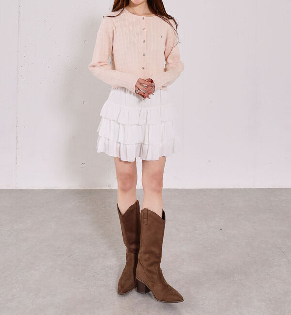 archives「ロゴ刺繍ニットカーディガン」|カーディガン|