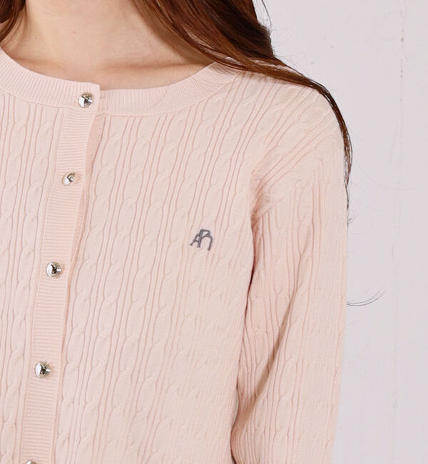 archives「ロゴ刺繍ニットカーディガン」|カーディガン|