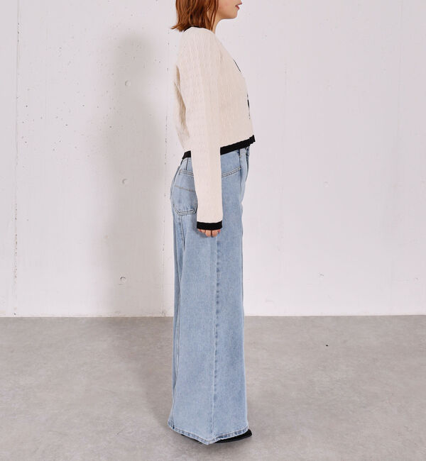 archives「ロゴ刺繍ニットカーディガン」|カーディガン|