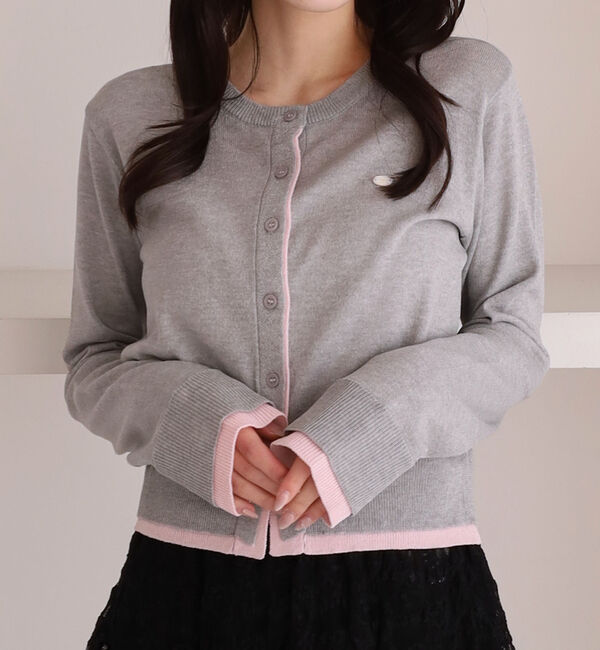 archives「【ＯＮかわ】配色レイヤードニットカーディガン」|カーディガン|