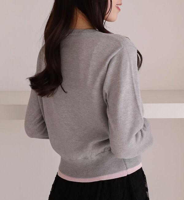 archives「【ＯＮかわ】配色レイヤードニットカーディガン」|カーディガン|