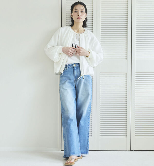 Doux archives「麻調シアーネックギャザーブルゾン」|その他|