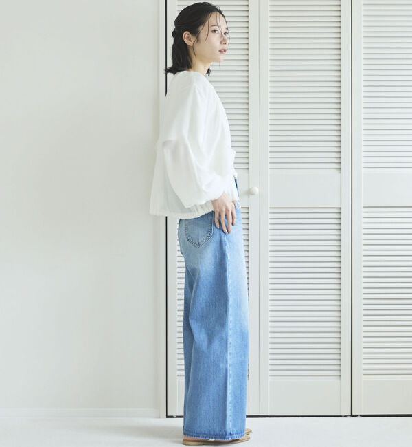 Doux archives「麻調シアーネックギャザーブルゾン」|その他|