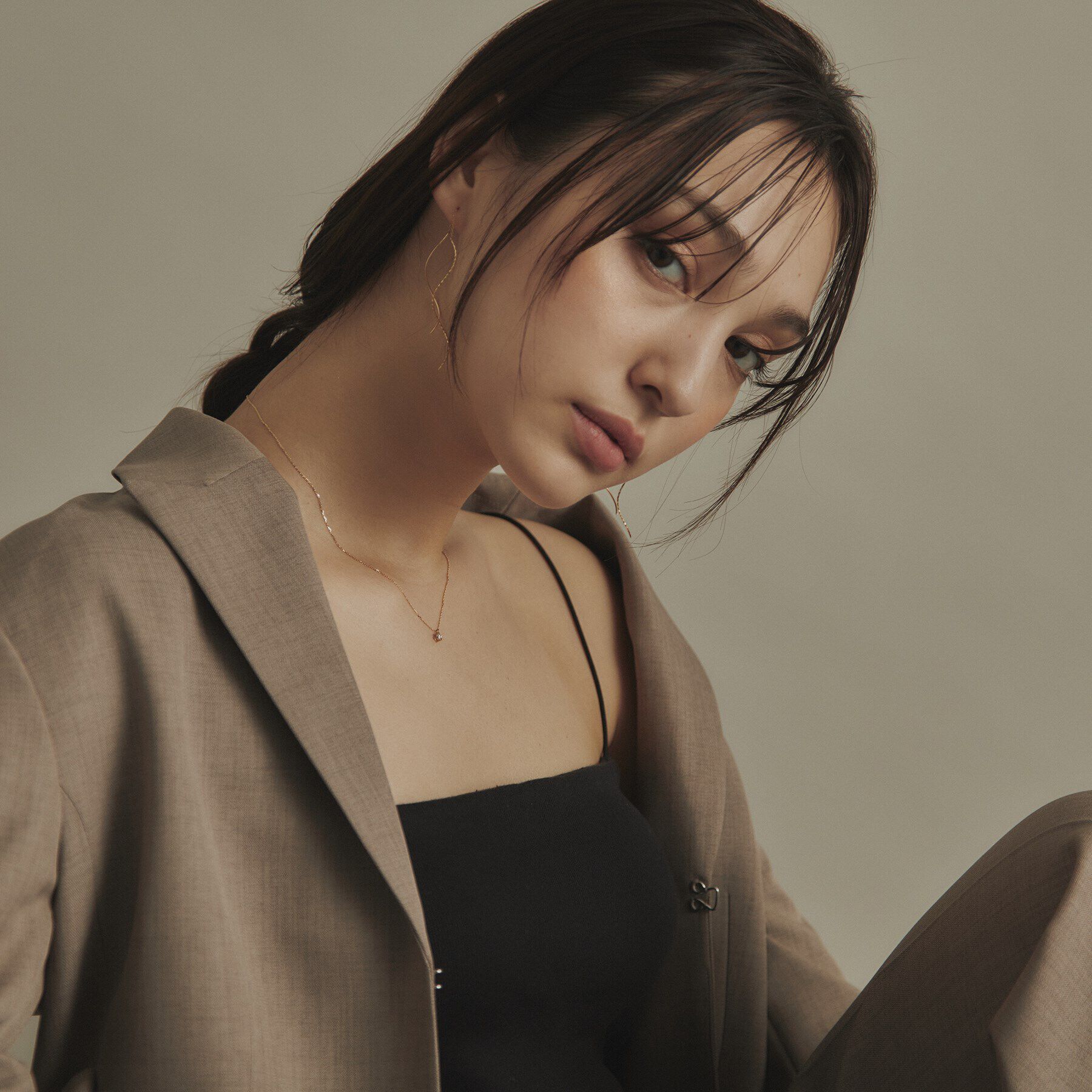 COCOSHNIK「K18ダイヤモンド 6本爪 ネックレス（大）」|ネックレス|