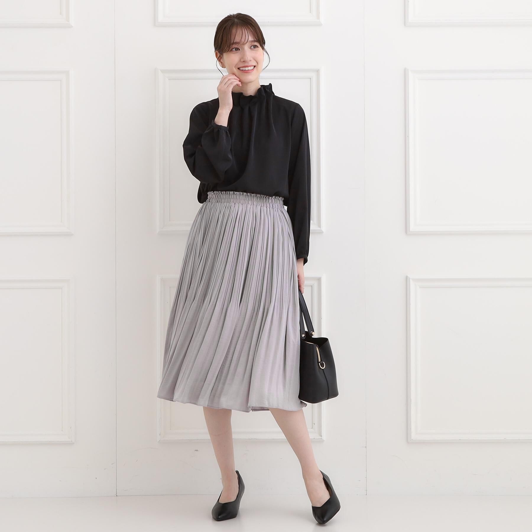 SHOO･LA･RUE「【洗濯機可/着丈選べる】オンにもオフにも 軽やかプリーツスカート」|スカート|