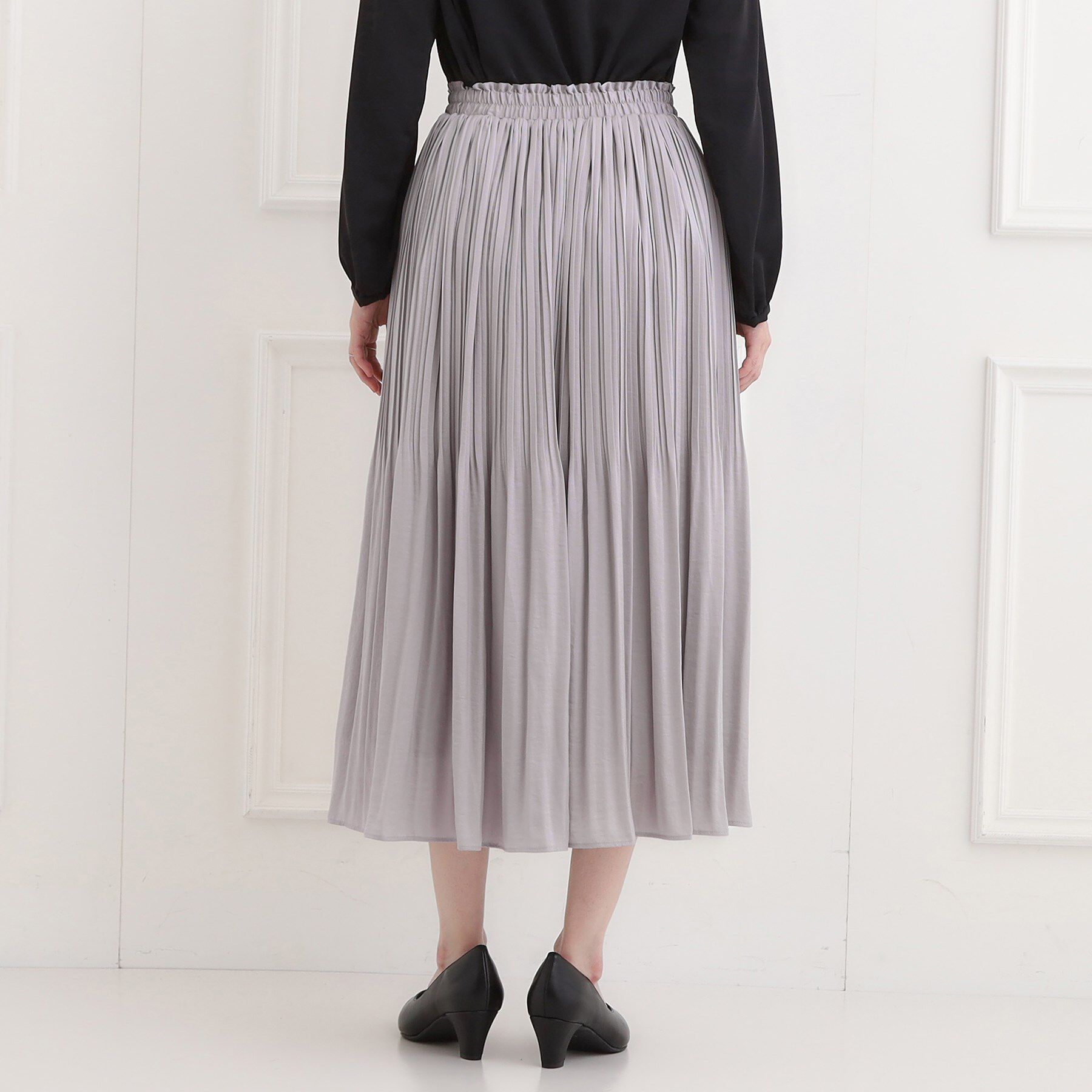 SHOO･LA･RUE「【洗濯機可/着丈選べる】オンにもオフにも 軽やかプリーツスカート」|スカート|