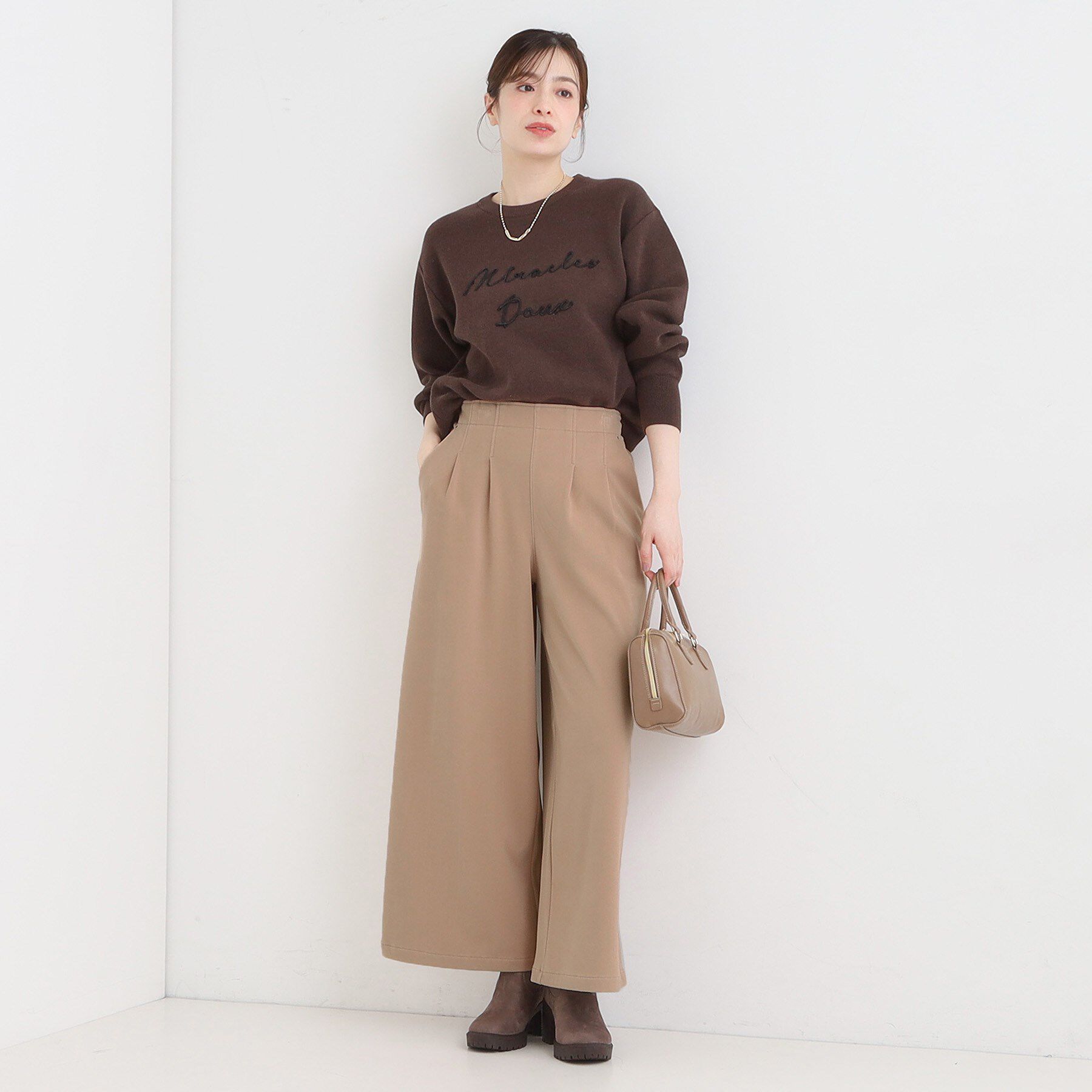 SHOO･LA･RUE「【着丈選べる/きっと虜になる】あったかもちもち ワイドパンツ」|その他|