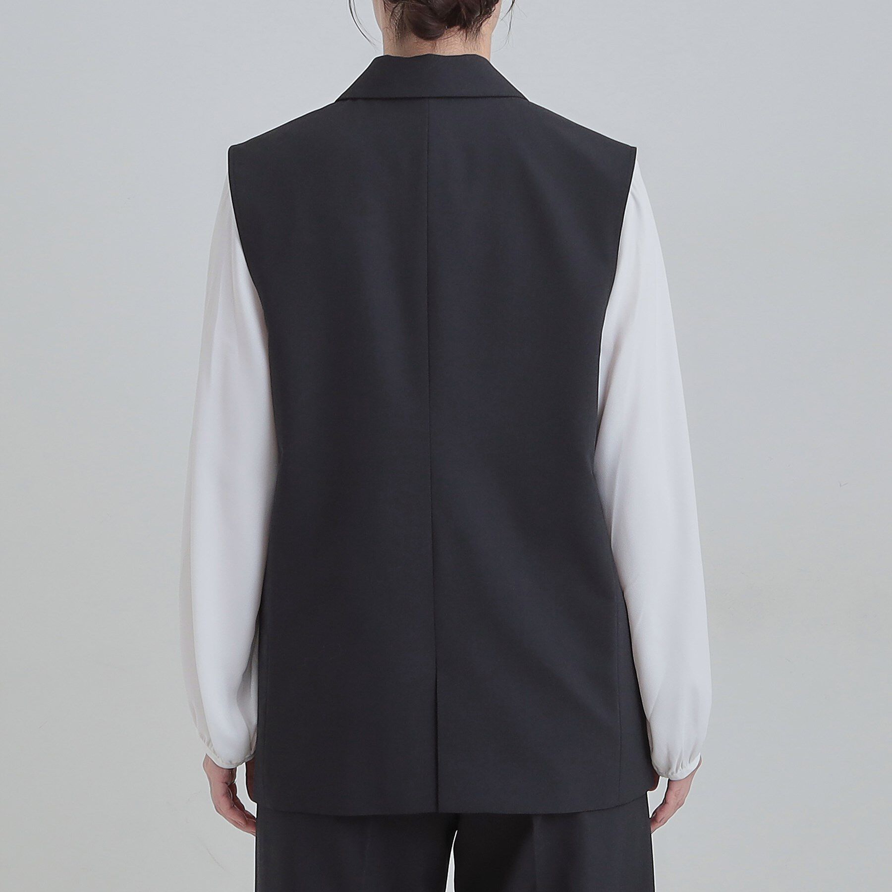 SHOO･LA･RUE「【セットアップ可/S-LL/洗濯機可】サッと羽織ってこなれ見え ダブルブレストジレ」|ベスト・ジレ|