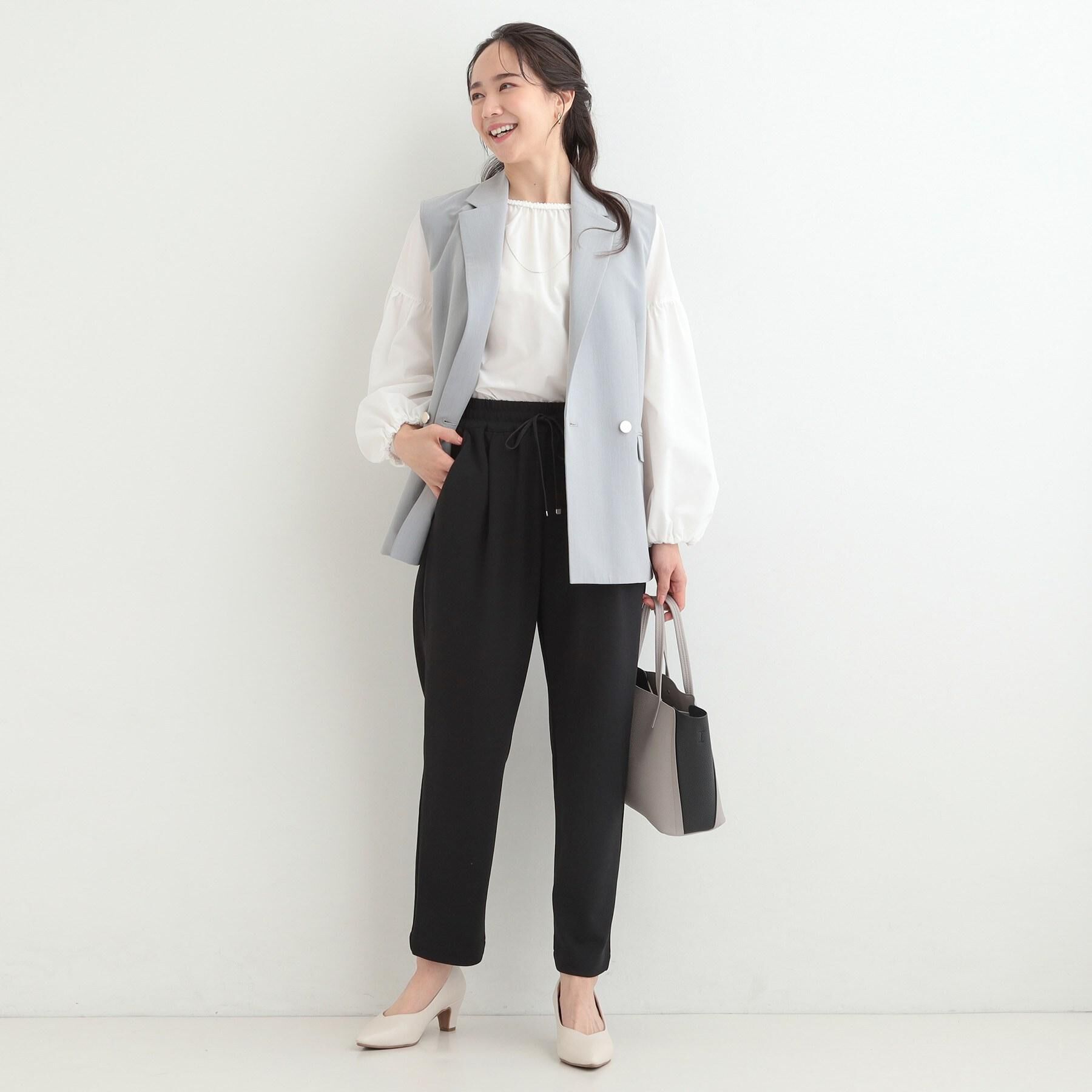 SHOO･LA･RUE「【セットアップ可/S-LL/洗濯機可】サッと羽織ってこなれ見え ダブルブレストジレ」|ベスト・ジレ|