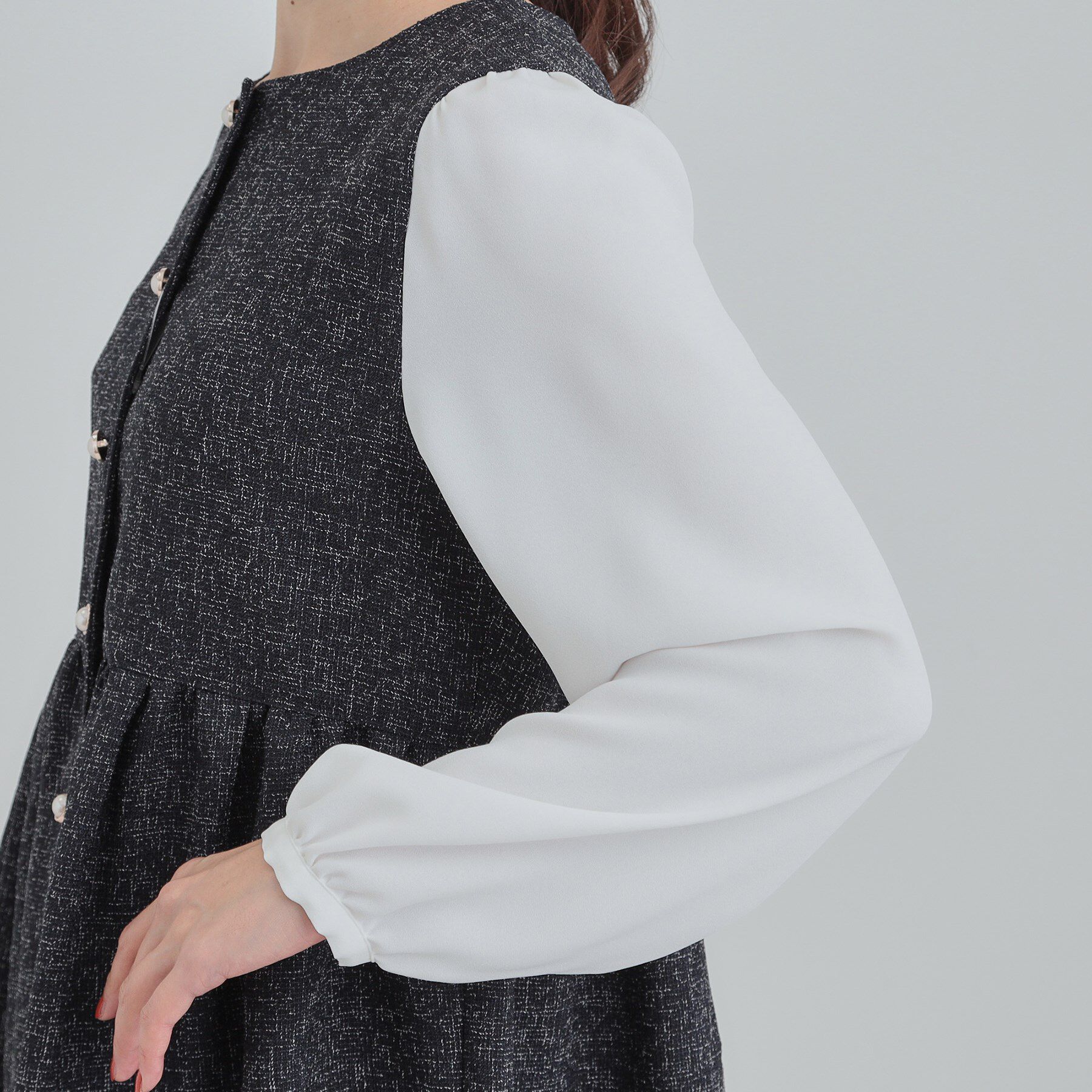 SHOO･LA･RUE「【洗濯機可】時短できちんと見えが叶う フェイクレイヤードブラウス」|シャツ・ブラウス|