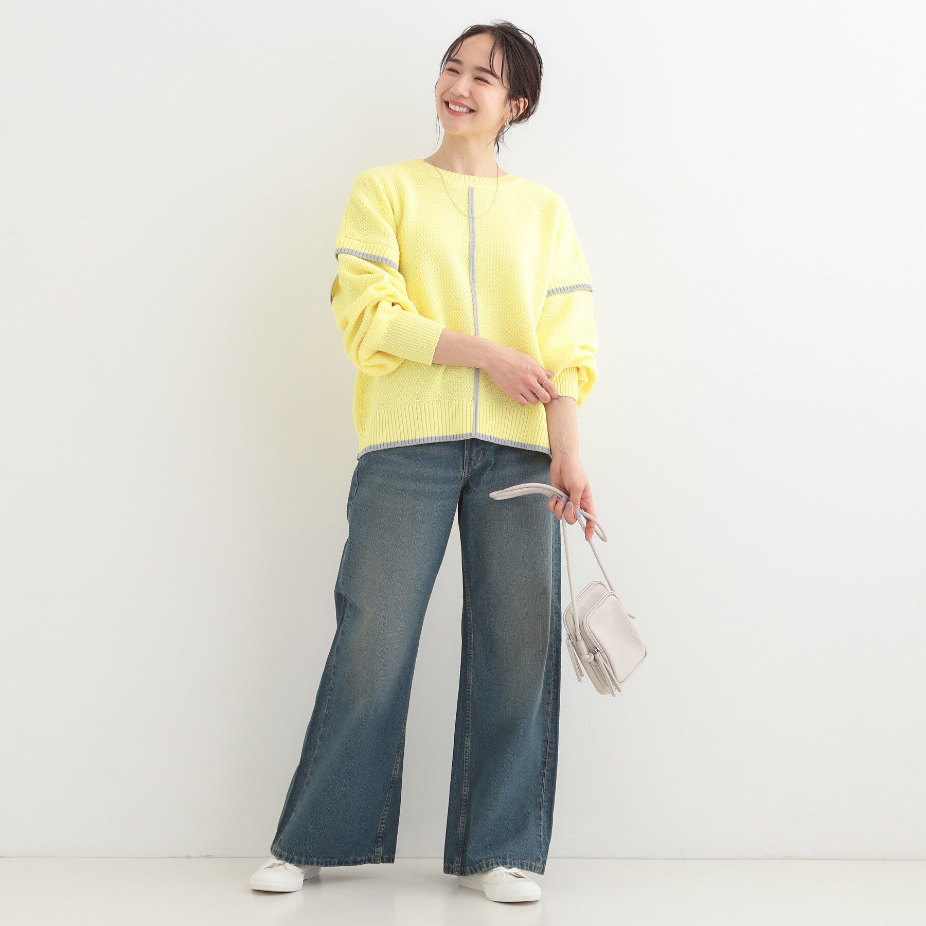 SHOO･LA･RUE「【前後2WAY】配色パイピングニット」|ニット・セーター|