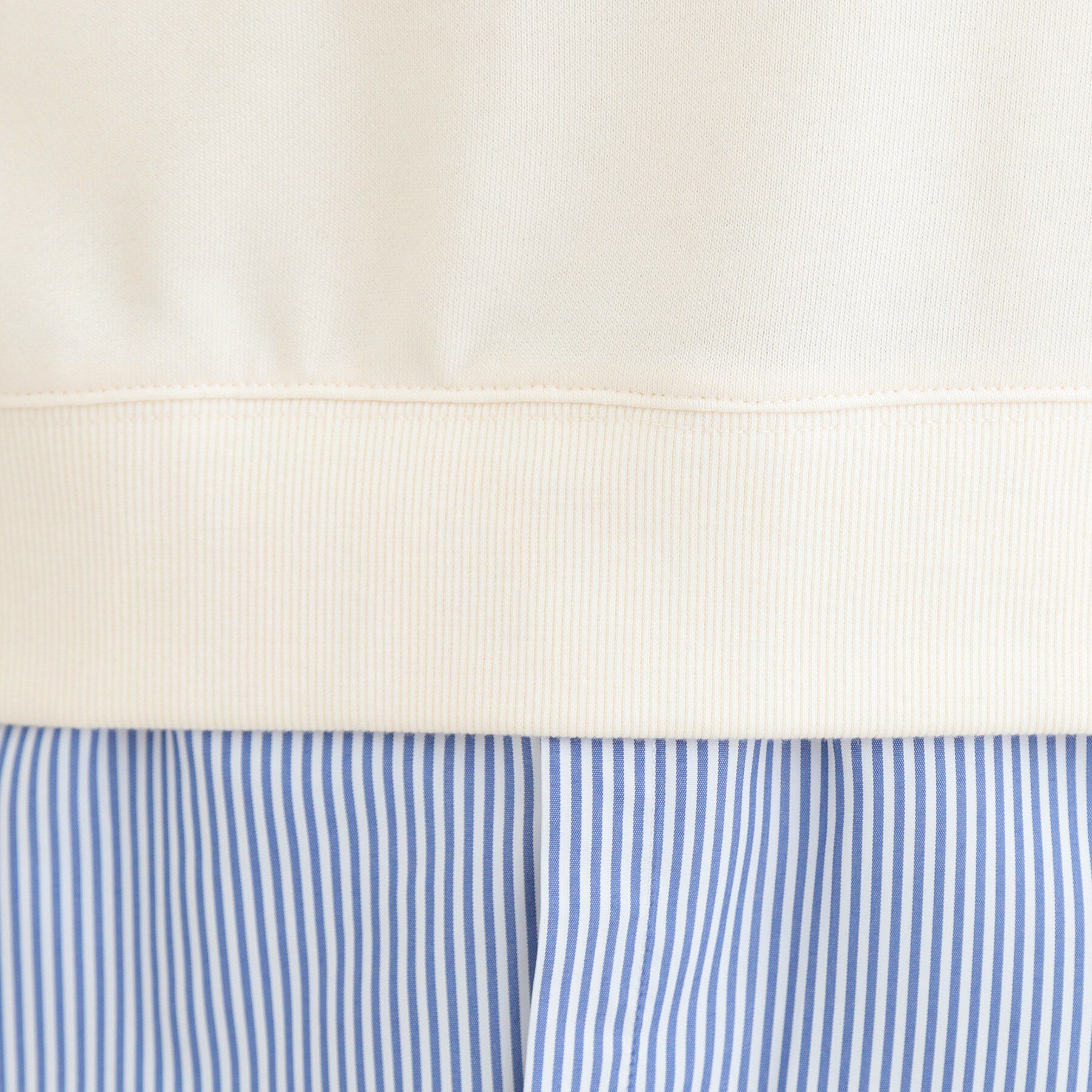 SHOO･LA･RUE「【洗濯機可】1枚でサマ見え シャツレイヤード風 スウェット」|パーカー|