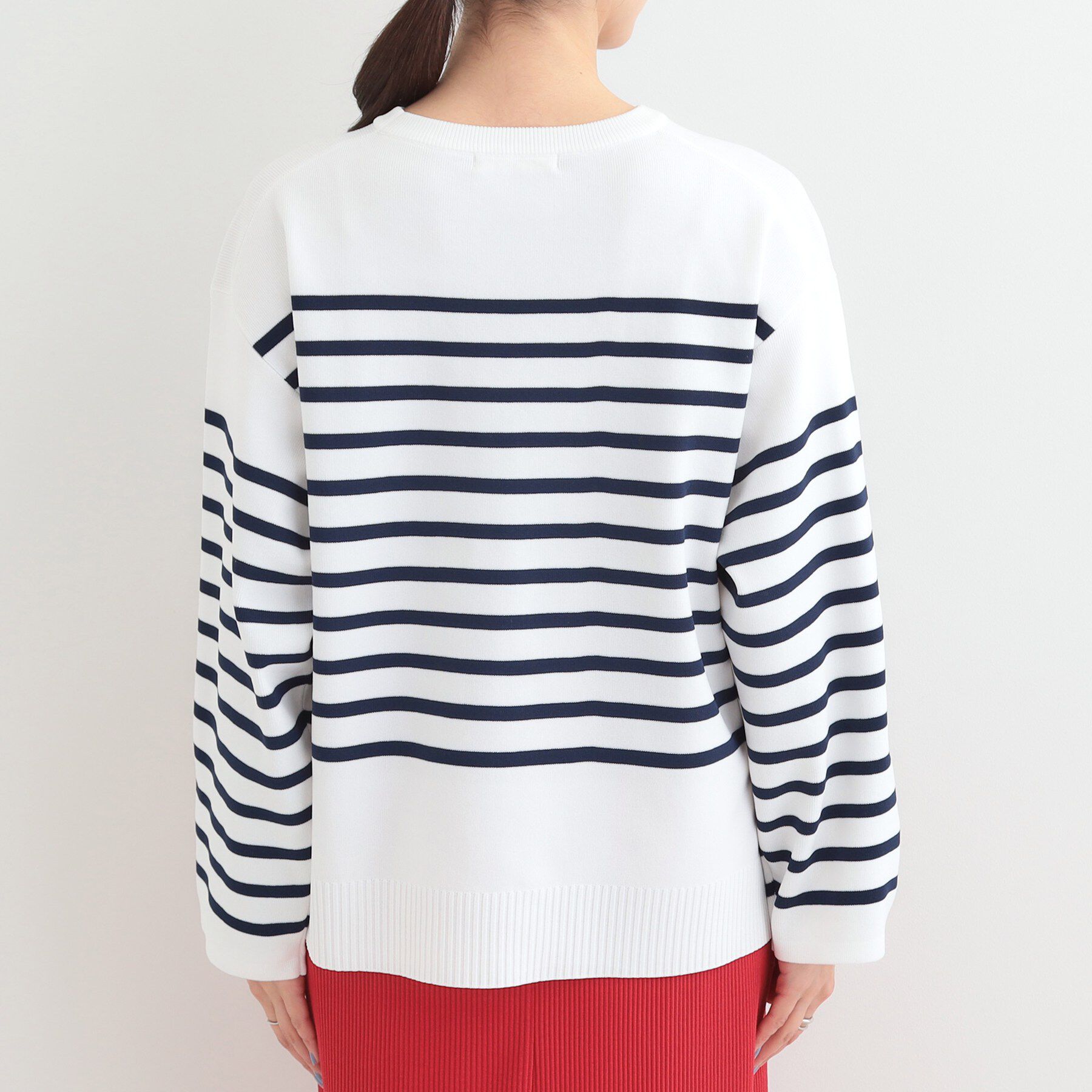 SHOO･LA･RUE「まるでTシャツ 大人カジュアルコーデに最適なボーダーニット」|ニット・セーター|