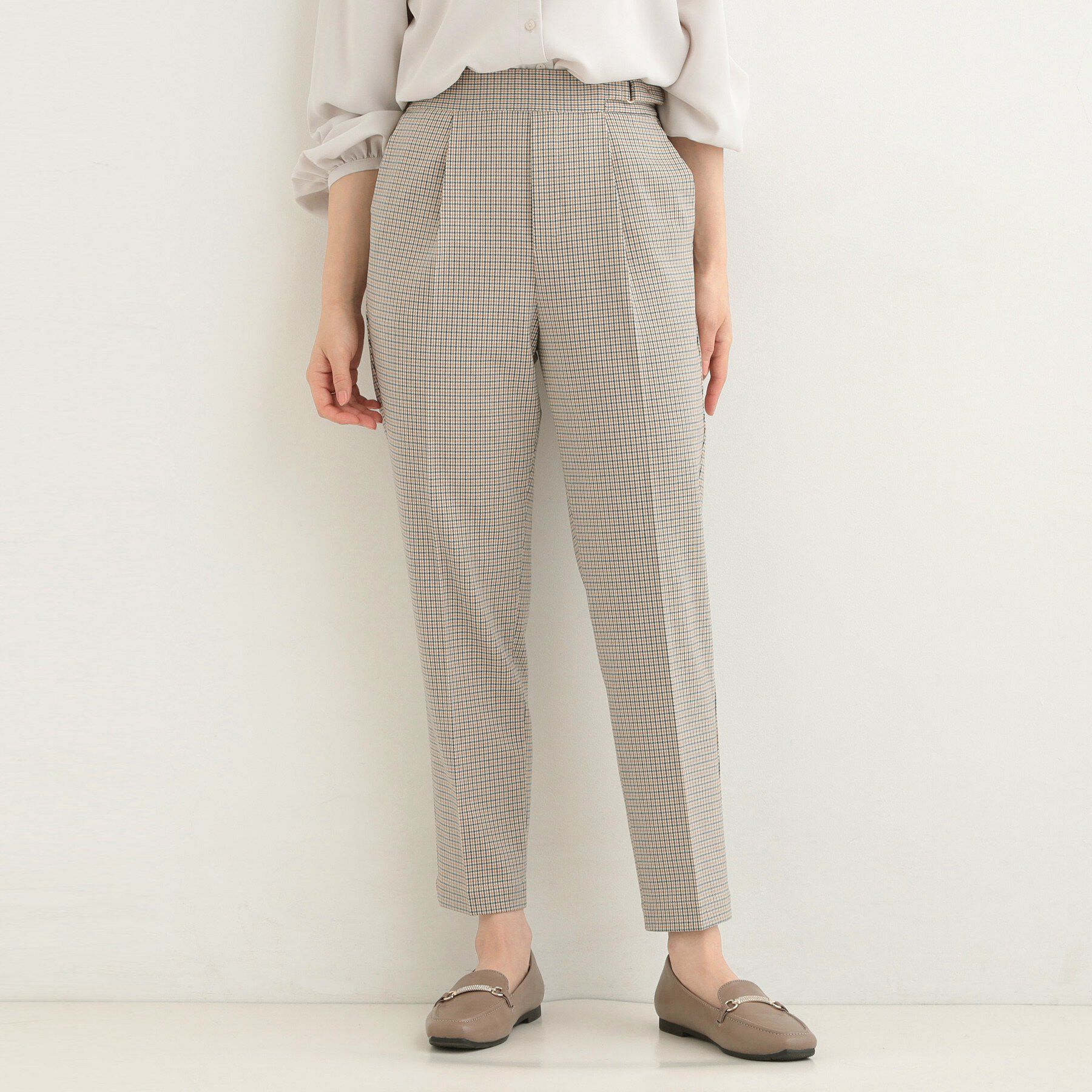 SHOO･LA･RUE「【洗濯機可/S-LL】ベルト風デザインがアクセント きれい見えテーパードパンツ」|その他|