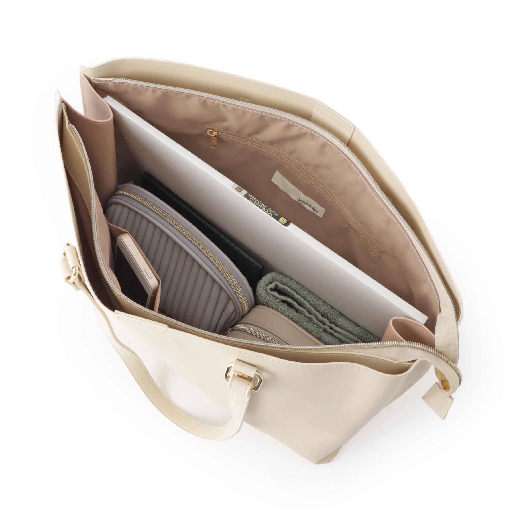 SHOO･LA･RUE「【A4】サイド配色トートバッグ」|トートバッグ|