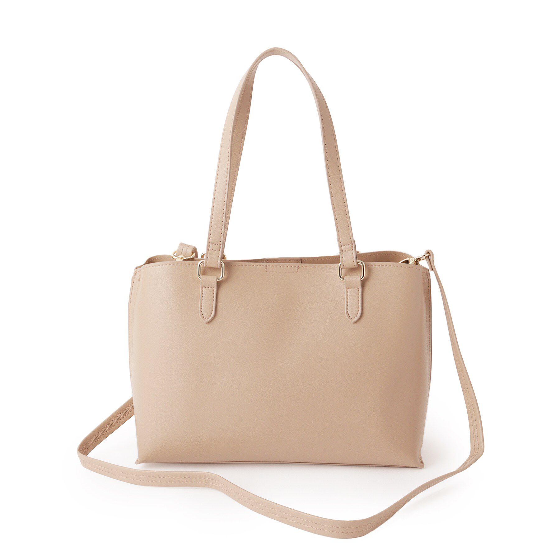 SHOO･LA･RUE「【2WAY】さりげないサイド配色がポイント きれいめトートバッグ」|トートバッグ|