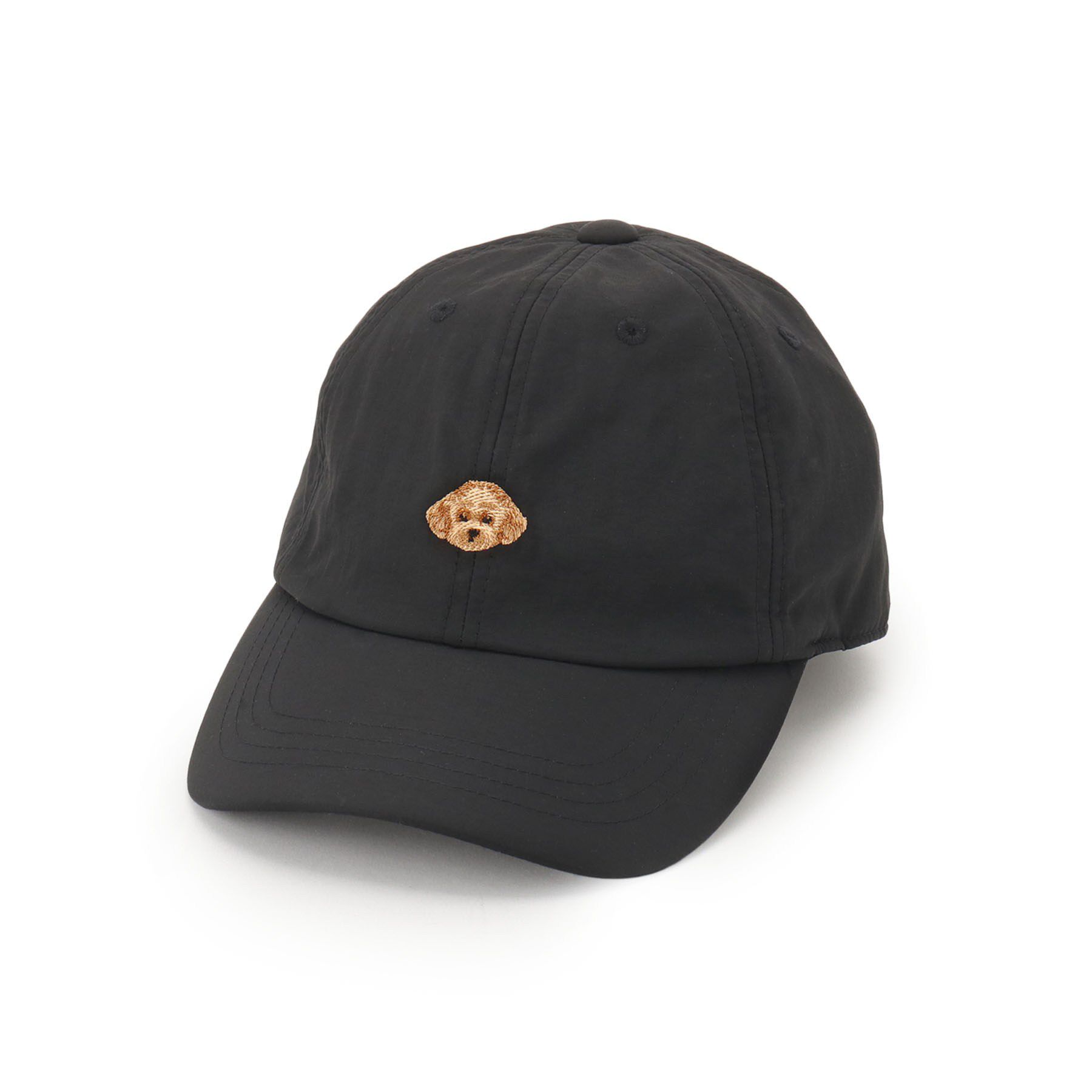 SHOO･LA･RUE「リアル犬刺繍キャップ」|キャップ・キャスケット|ブラック(019)