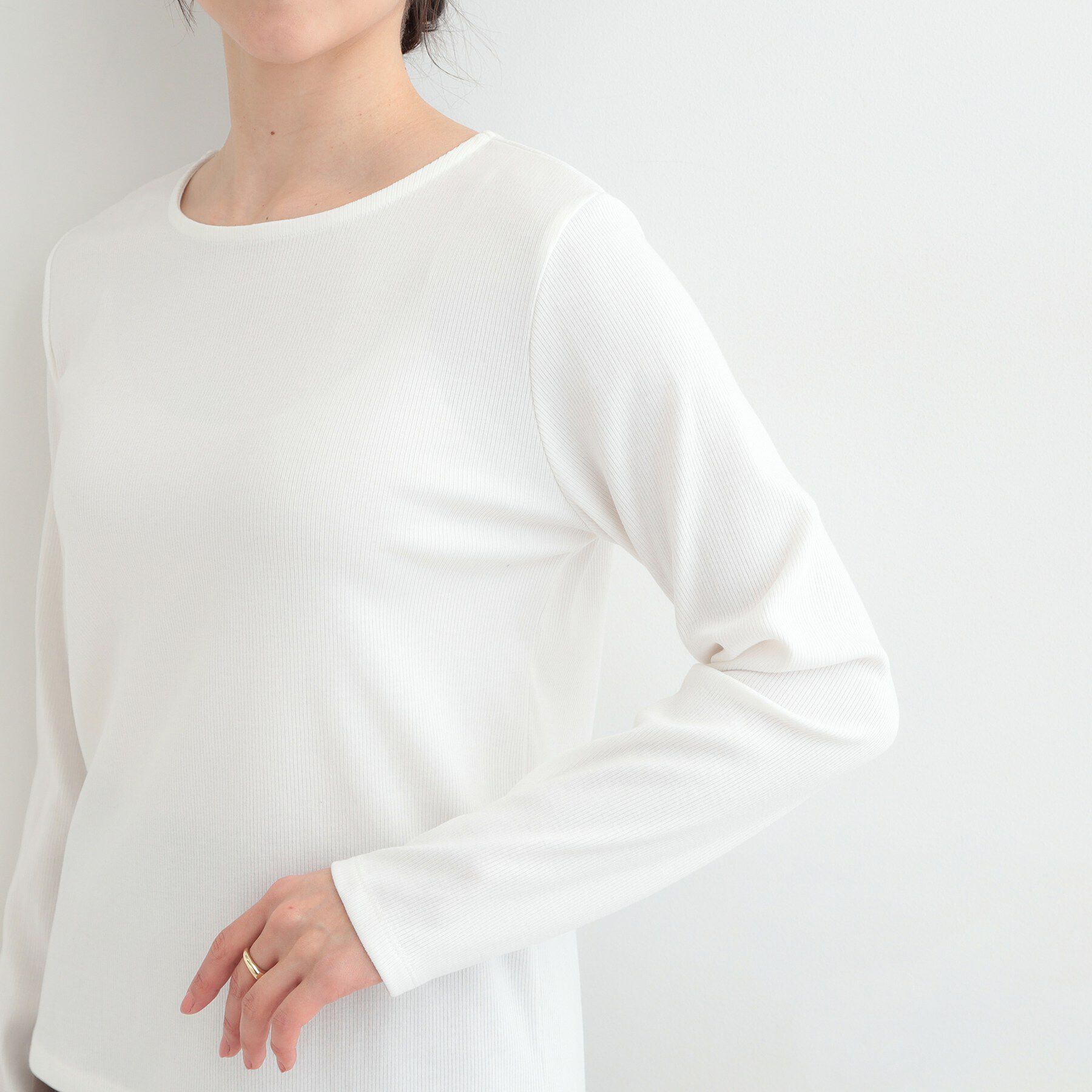 SHOO･LA･RUE「【2点セット】チェック柄フリルキャミビスチェ&times;テレコロンT」|Tシャツ・カットソー|