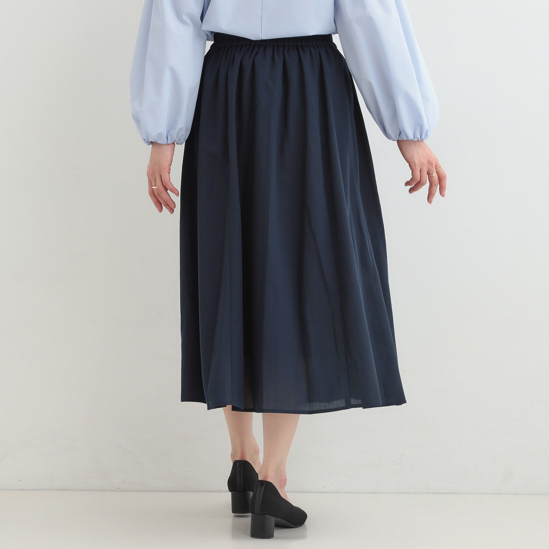 SHOO･LA･RUE「ふんわり女性らしさあふれる ギャザーフレアスカート」|スカート|