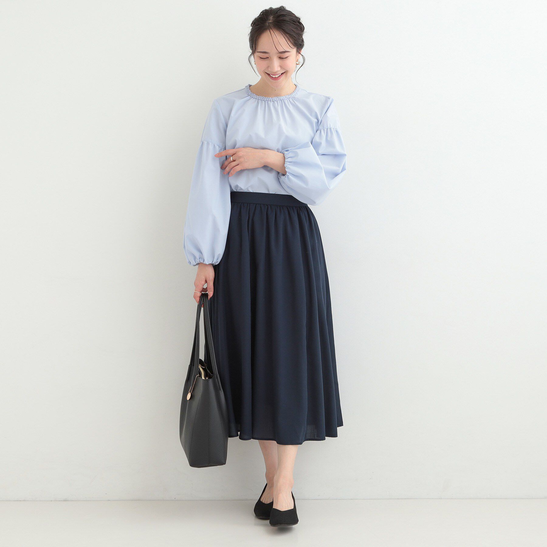 SHOO･LA･RUE「ふんわり女性らしさあふれる ギャザーフレアスカート」|スカート|