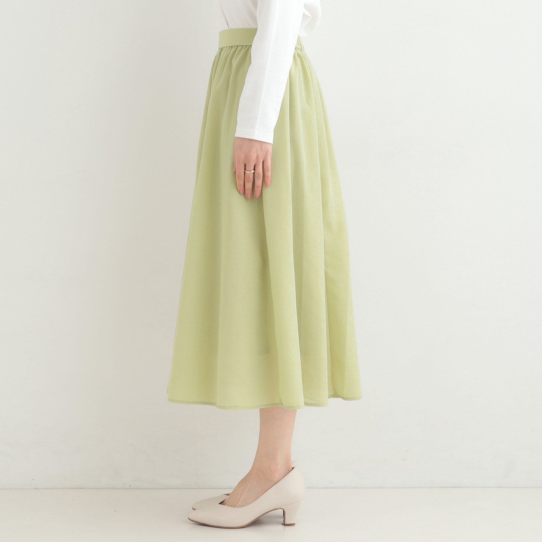 SHOO･LA･RUE「ふんわり女性らしさあふれる ギャザーフレアスカート」|スカート|