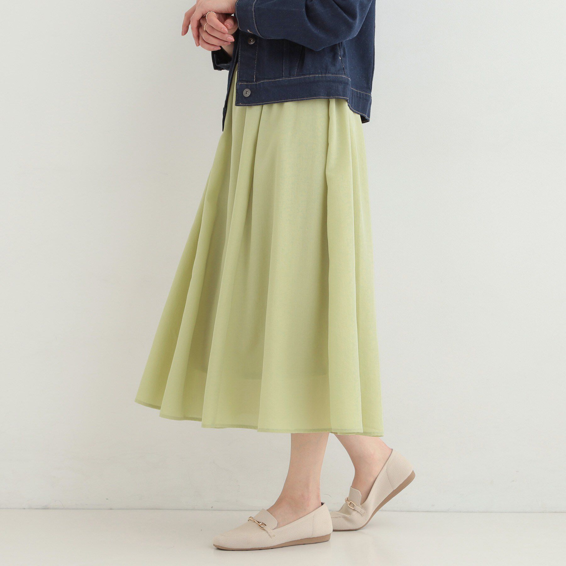 SHOO･LA･RUE「ふんわり女性らしさあふれる ギャザーフレアスカート」|スカート|