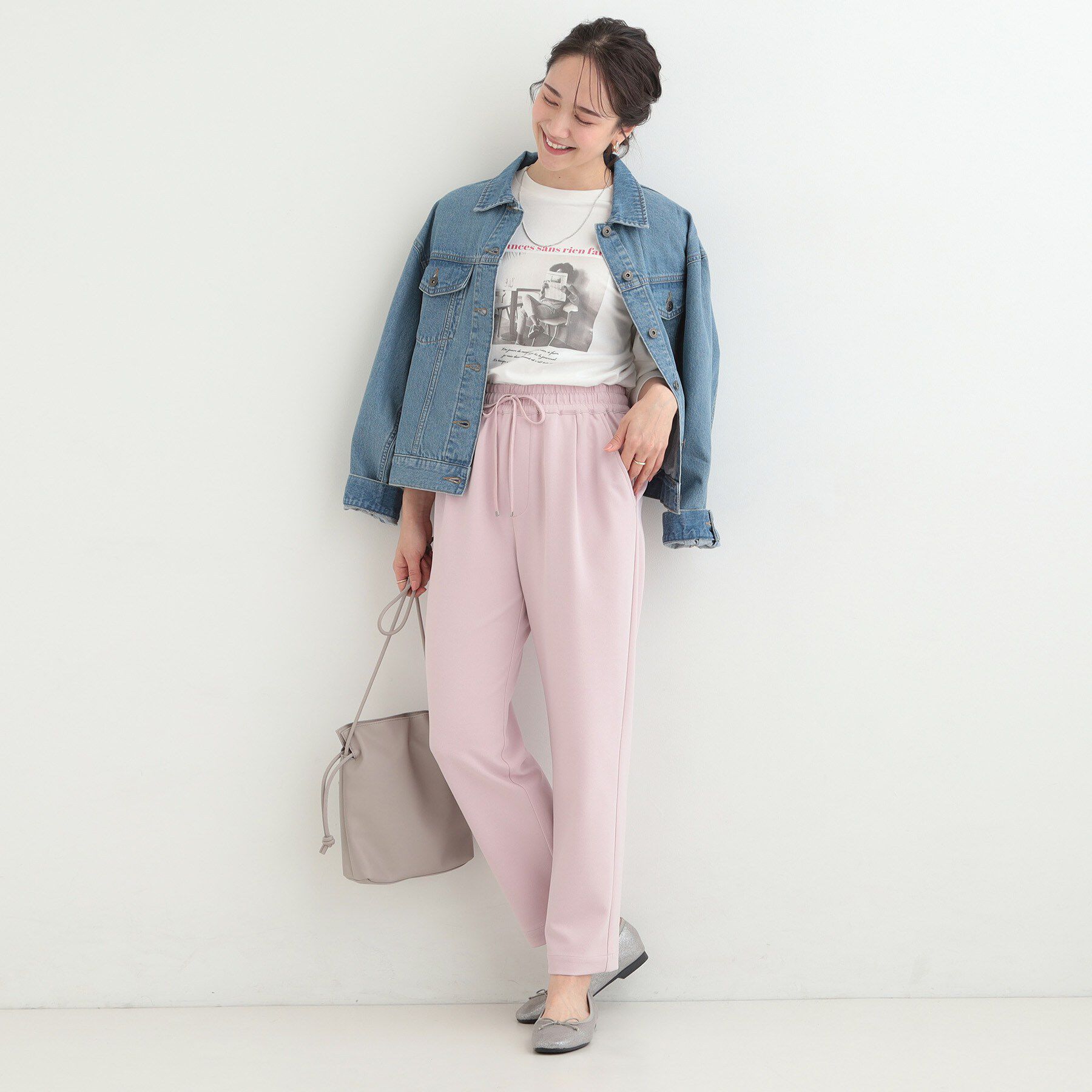 SHOO･LA･RUE「【SS-LL/洗濯後しわになりにくい】スマートに見えるイージーテーパードパンツ」|その他|