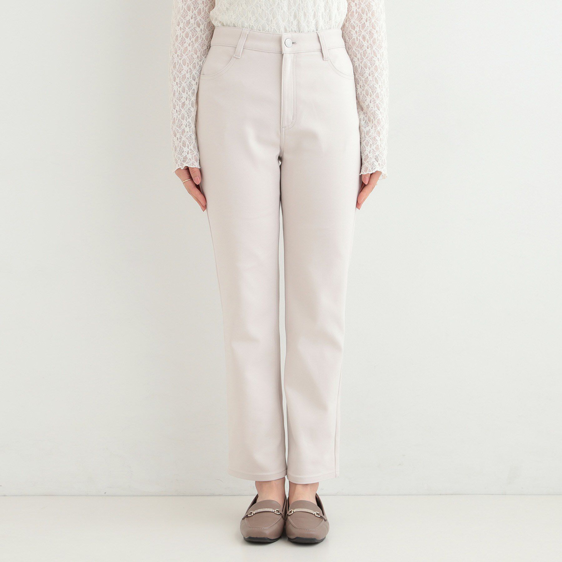 SHOO･LA･RUE「【洗濯機可/SS-LL/ストレッチ】すらっときれい見え 大人のストレートパンツ」|その他|