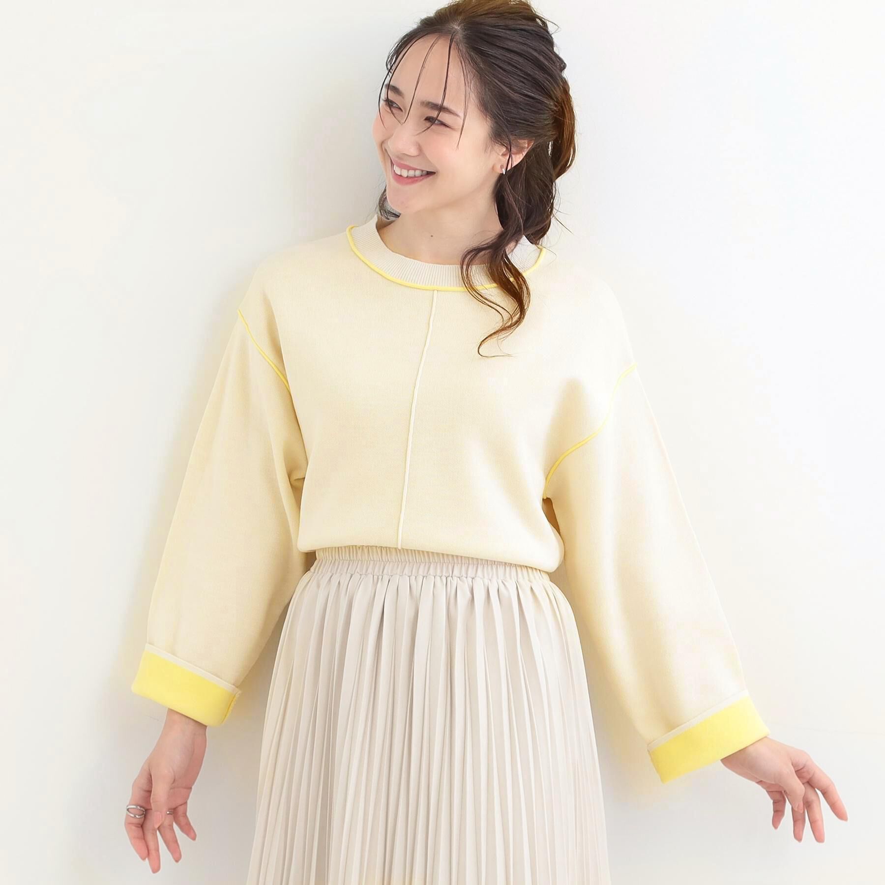 SHOO･LA･RUE「ダブルフェイス配色ニット」|ニット・セーター|