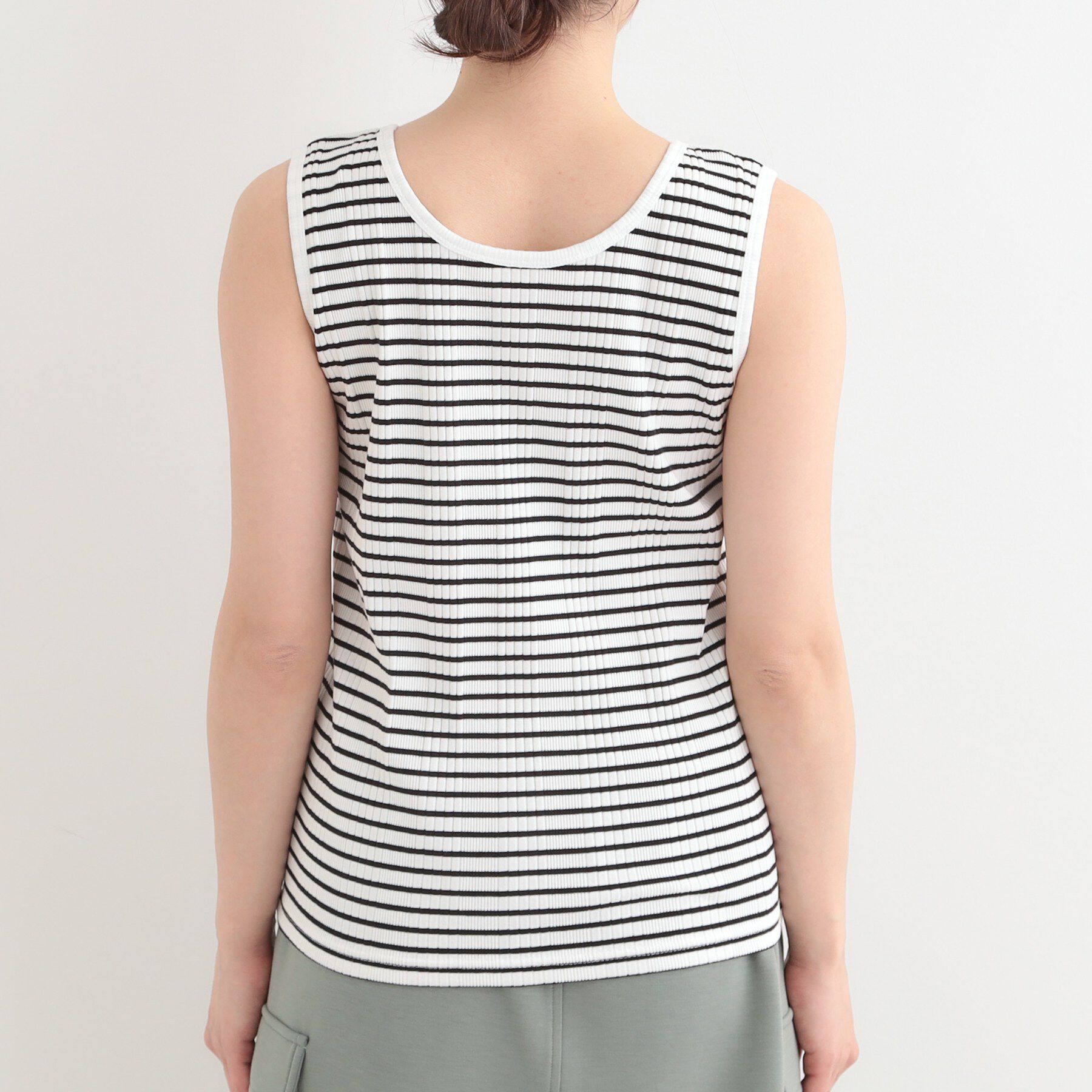 SHOO･LA･RUE「【前後2WAY/洗濯機可/S-LL】毎日のお供に ランダムテレコタンクトップ」|キャミソール|