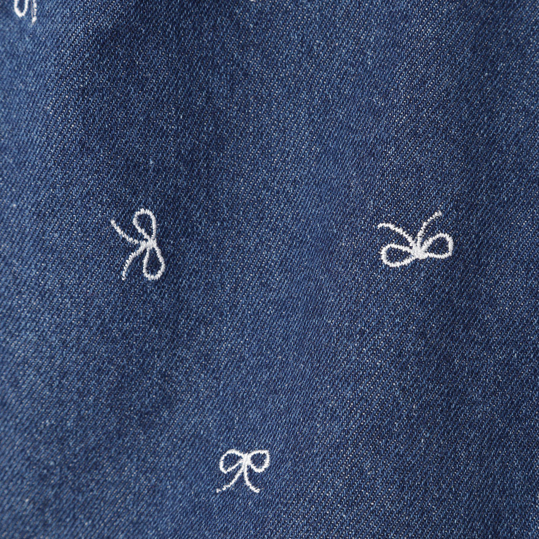 SHOO･LA･RUE「【100-150cm】リボン刺繍デニムショートパンツ」|その他|