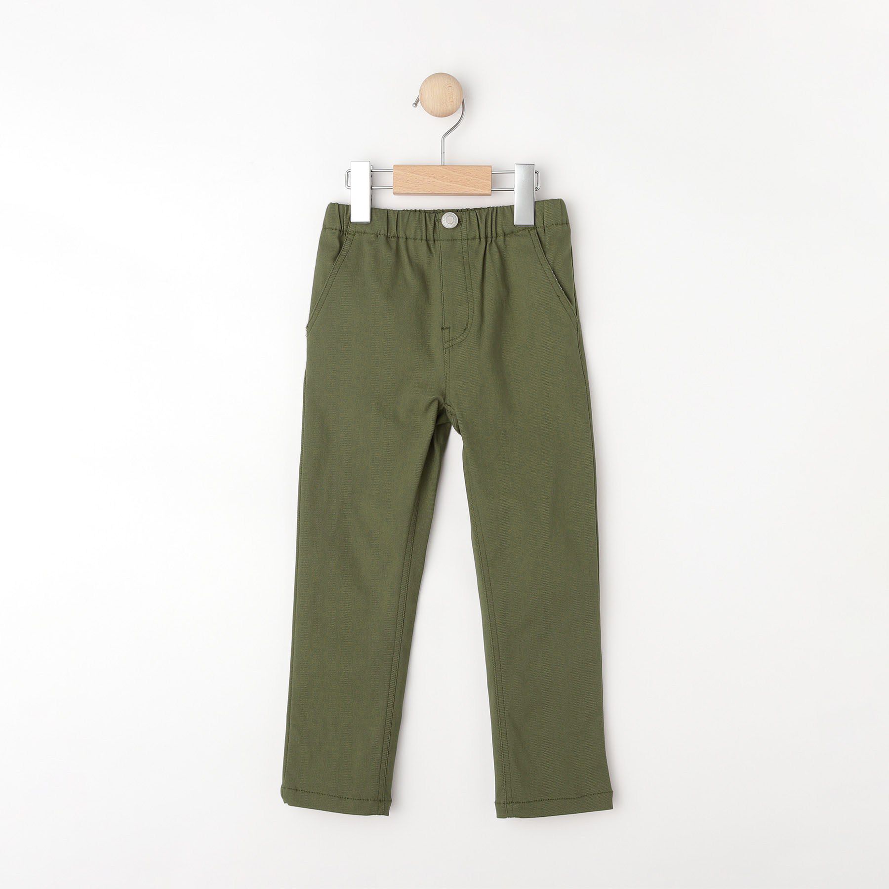 SHOO･LA･RUE「【100-150cm】ストレッチスキニーパンツ」|その他|カーキ(029)