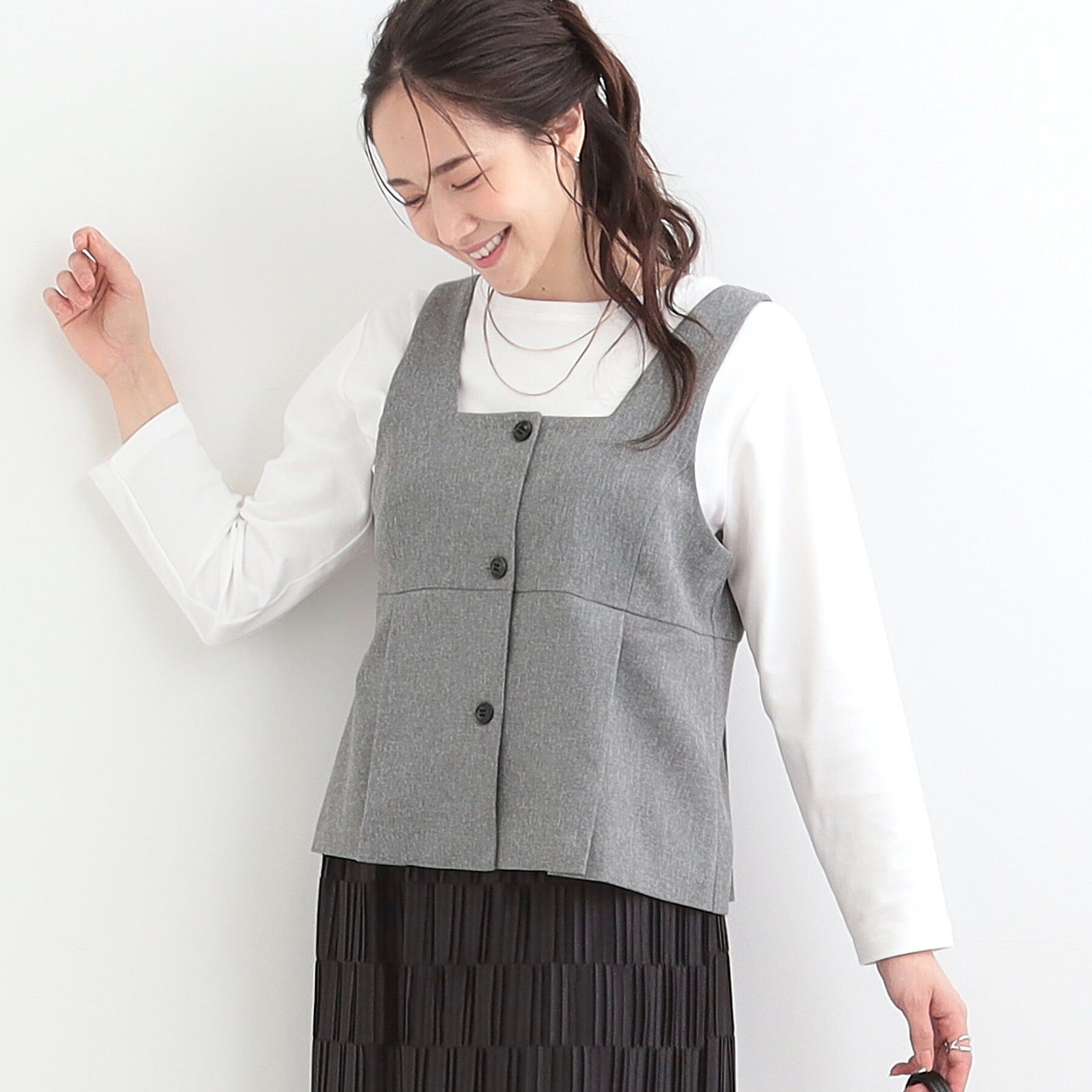 SHOO･LA･RUE「【2点セット/S-LL】着回し力も抜群　着るだけで決まる大人上品セットアップ」|スーツ|