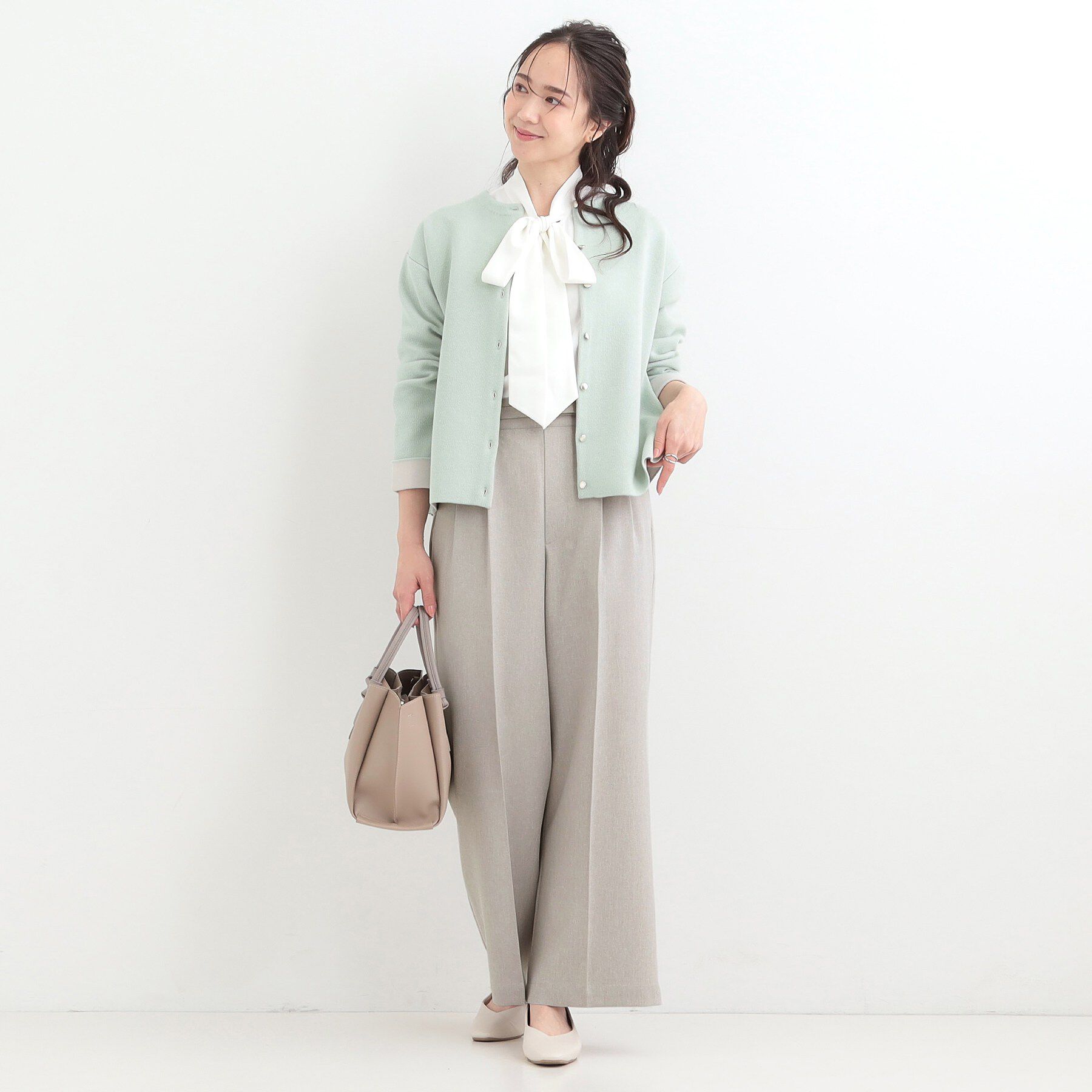 SHOO･LA･RUE「【2点セット/S-LL】着回し力も抜群　着るだけで決まる大人上品セットアップ」|スーツ|