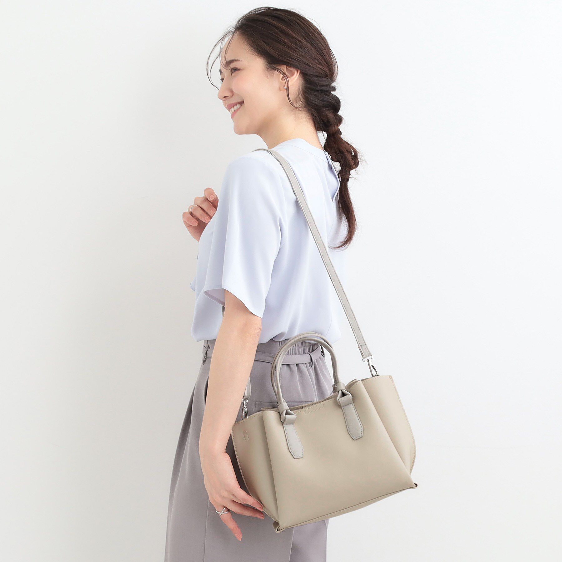 SHOO･LA･RUE「ハンドルカクシボトートバッグ」|トートバッグ|