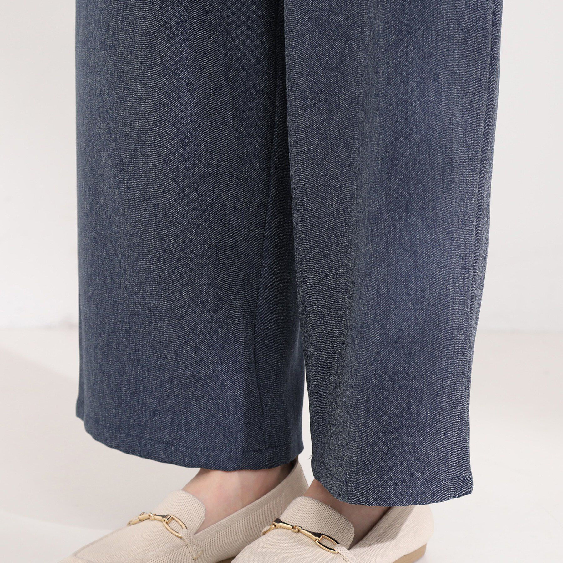 SHOO･LA･RUE「サイドボタンデニム風ワイドパンツ」|その他|