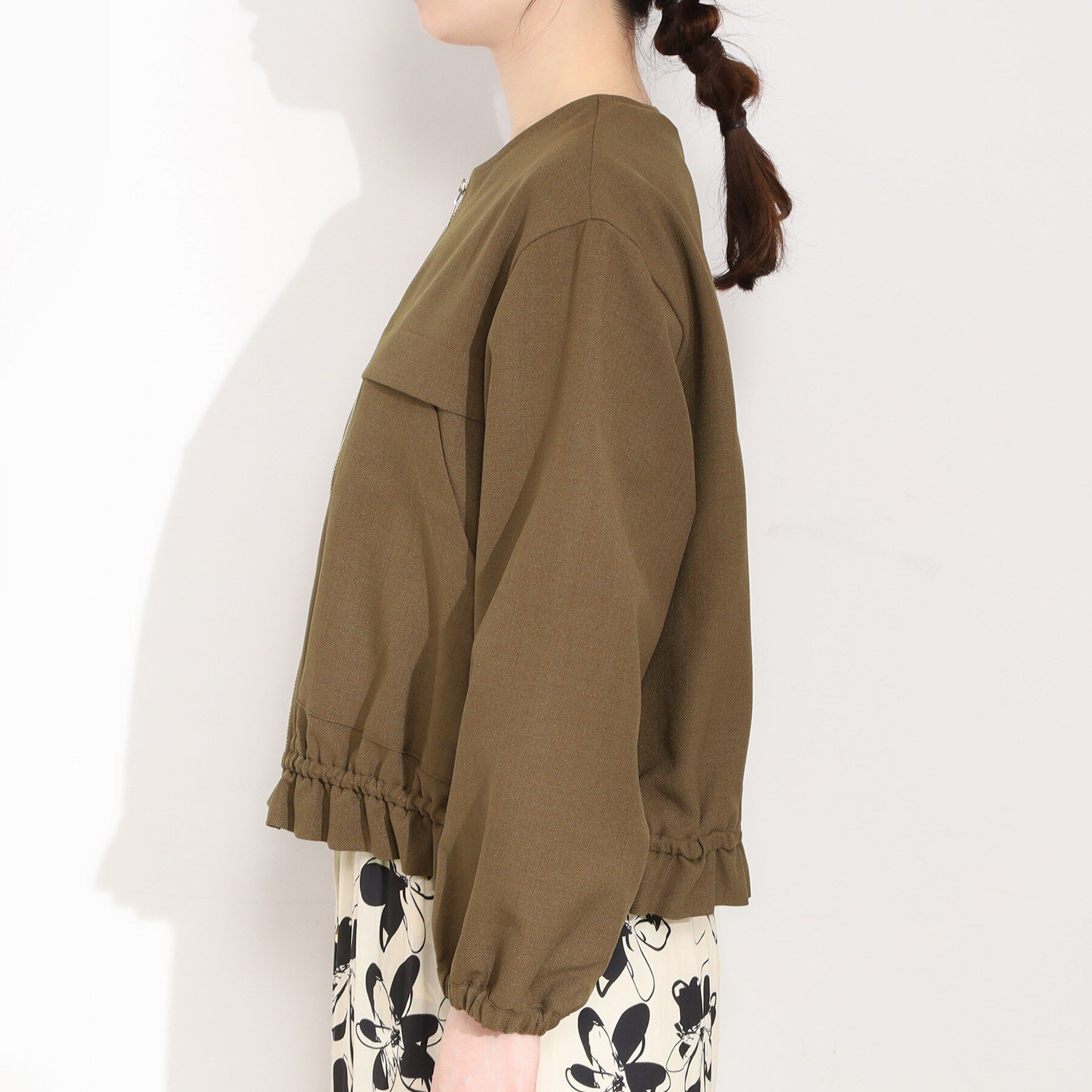 SHOO･LA･RUE「【S-LL】スタイルアップを叶える　大人のドロストブルゾン」|ブルゾン・スタジャン|