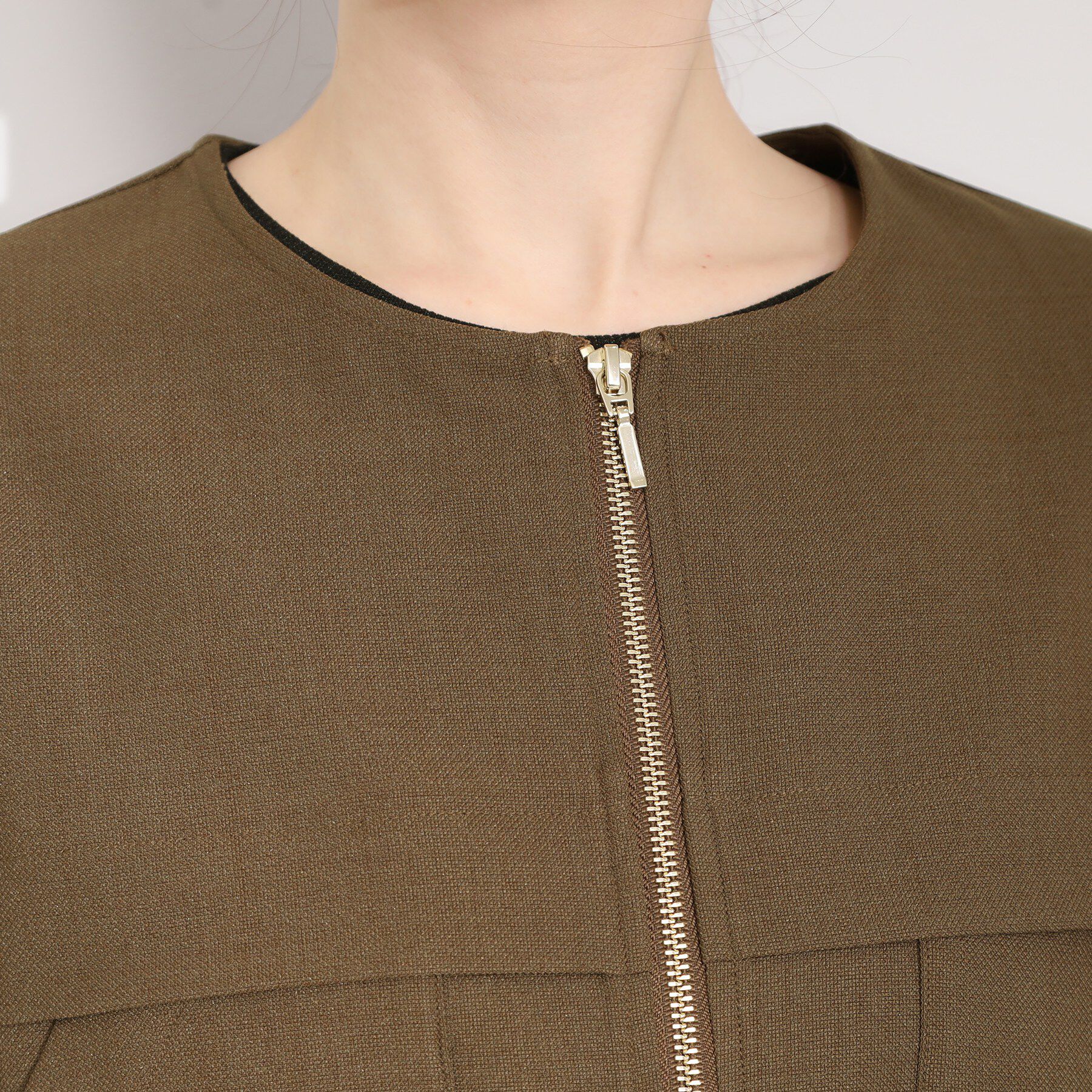 SHOO･LA･RUE「【S-LL】スタイルアップを叶える　大人のドロストブルゾン」|ブルゾン・スタジャン|