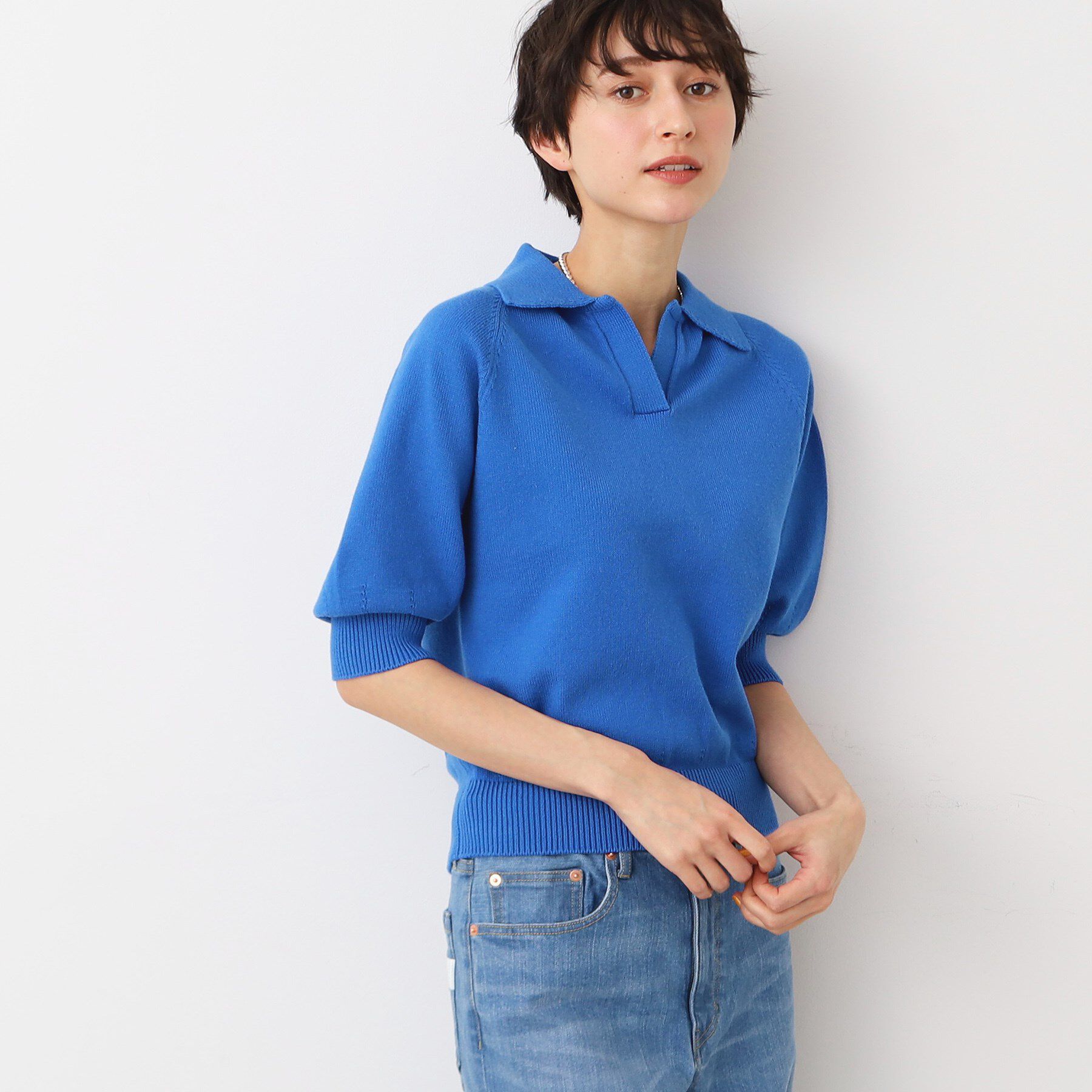 Dessin「【洗える】バルーンスリーブスキッパーニット」|ニット・セーター|