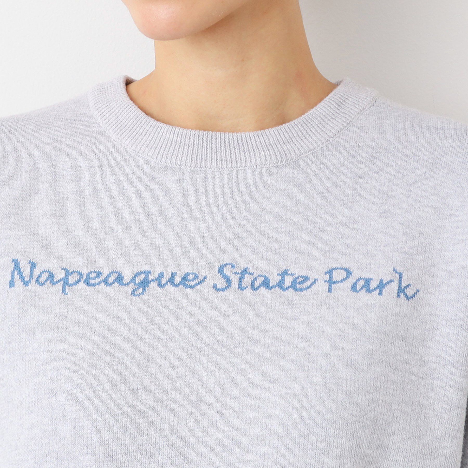 Dessin「【洗える】クロップド丈ロゴジャカードニット（S～L）」|ニット・セーター|