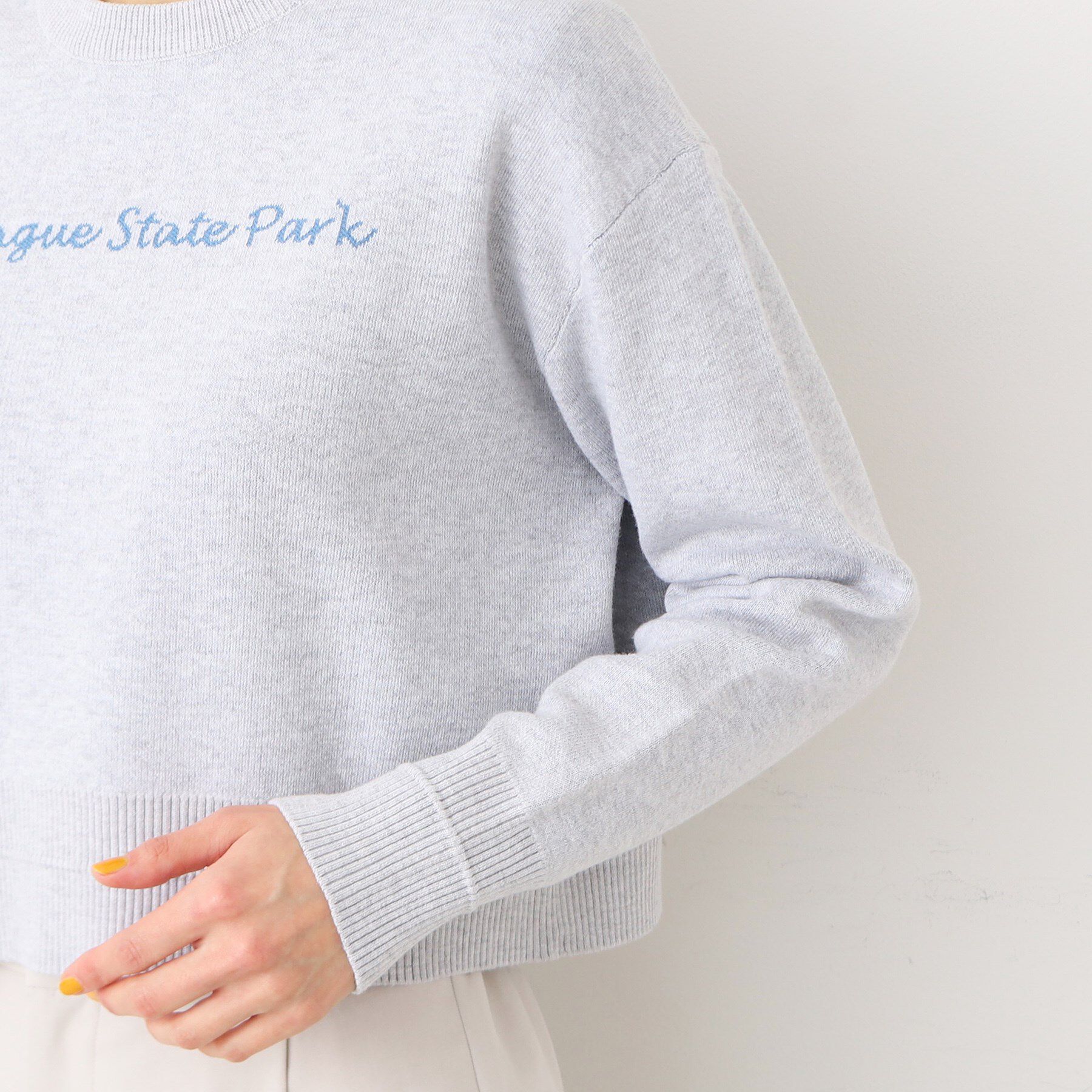 Dessin「【洗える】クロップド丈ロゴジャカードニット（S～L）」|ニット・セーター|