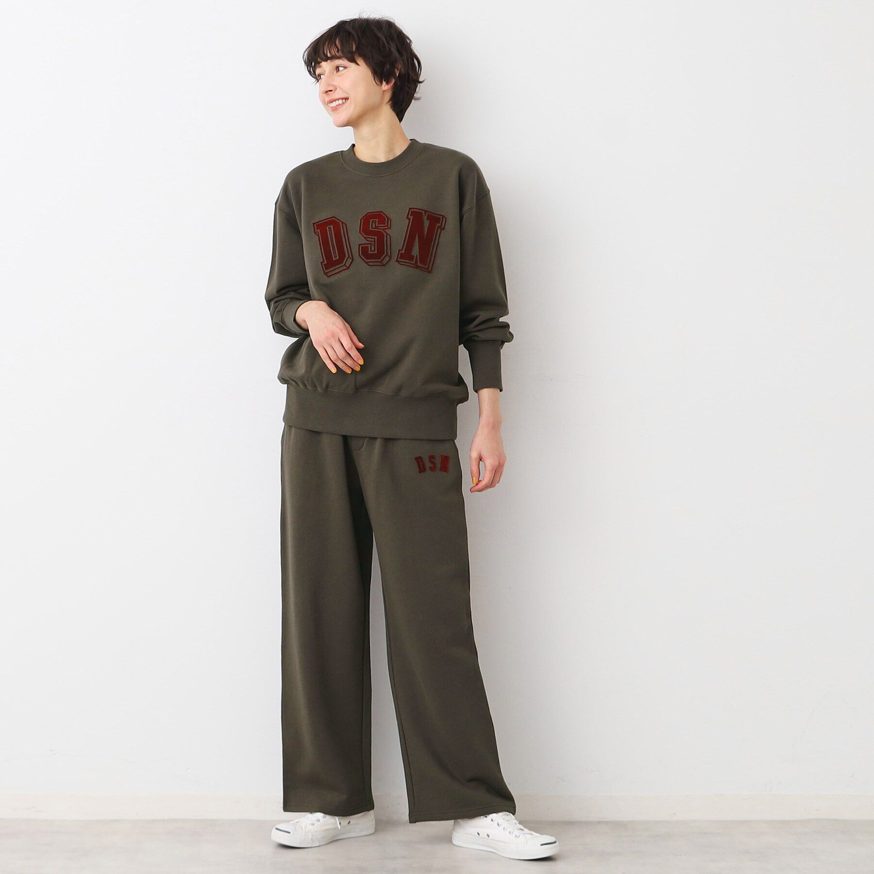 Dessin「【ユニセックス・洗える・セットアップ可能】タフティングロゴスウェット」|パーカー|