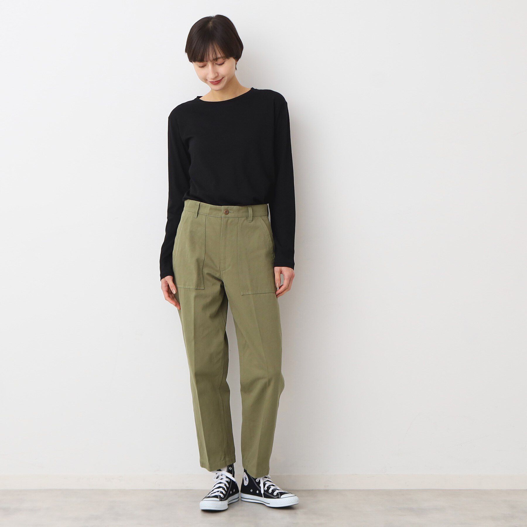 Dessin「【洗える】クルーネックシースルーロンT」|Tシャツ・カットソー|