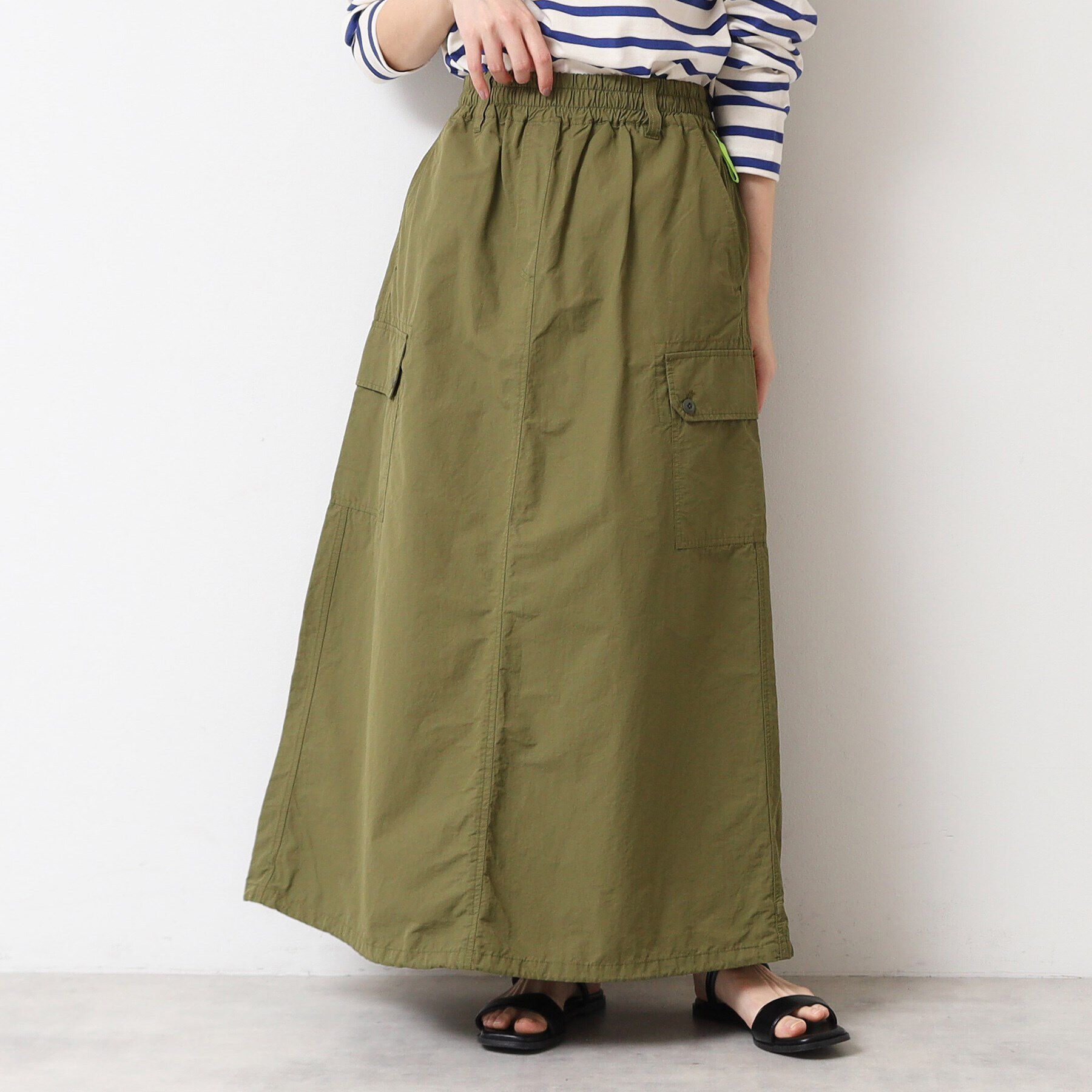 Dessin「【洗える・ウエストゴム】スピンドル付カーゴスカート」|スカート|