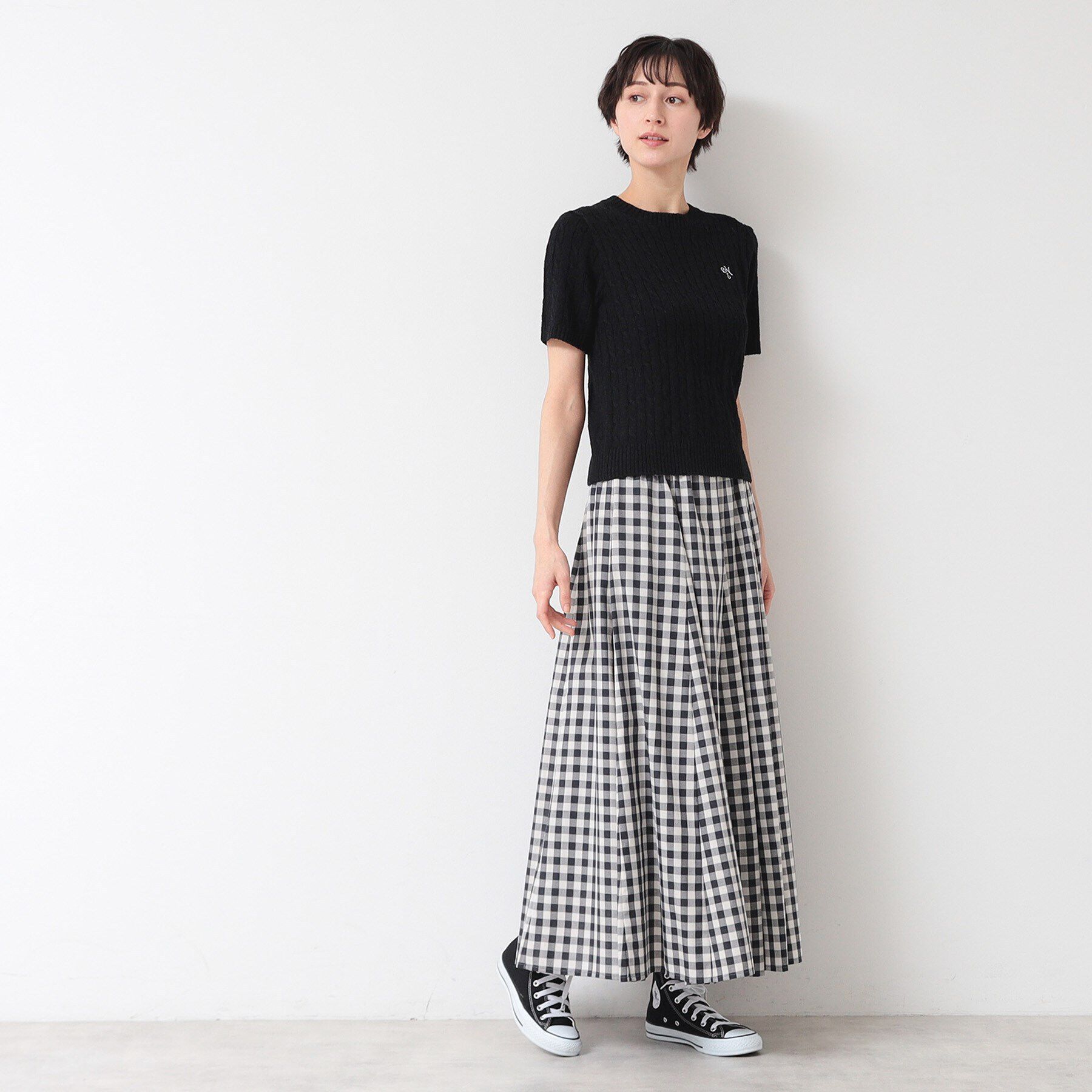 Dessin「【洗える】ケーブルクルーネックニット」|ニット・セーター|