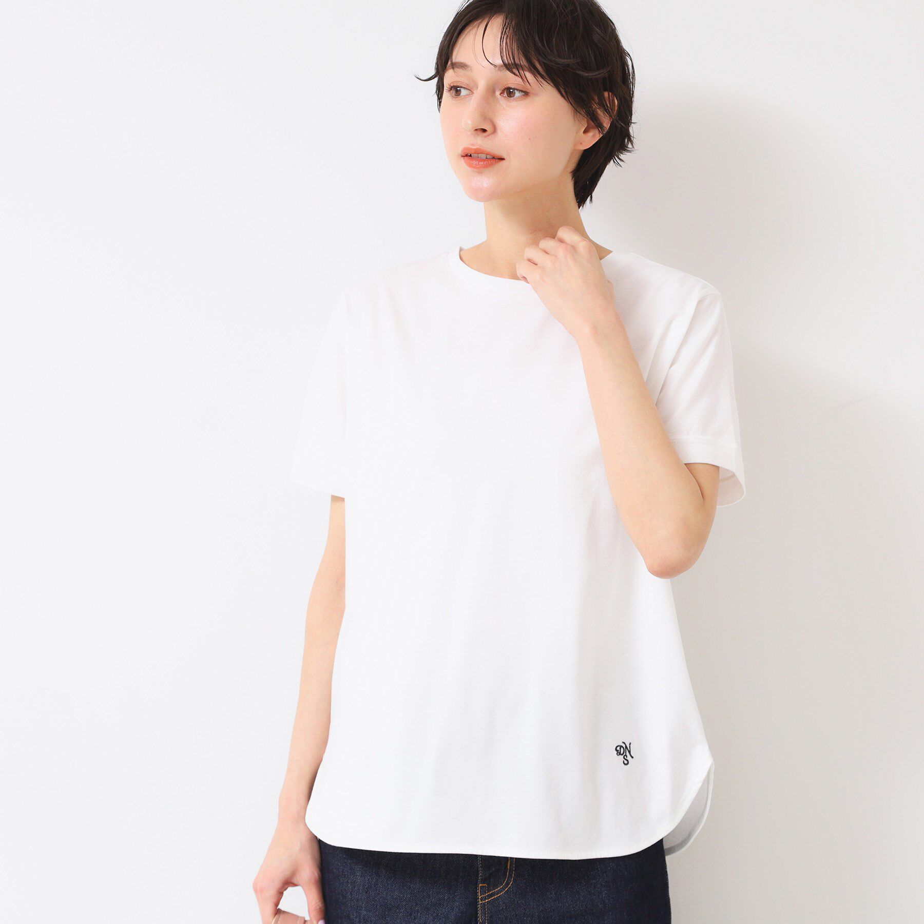 Dessin「【レイヤード・1枚着・プチプラ】シャツテールTシャツ（XS～L）」|Tシャツ・カットソー|