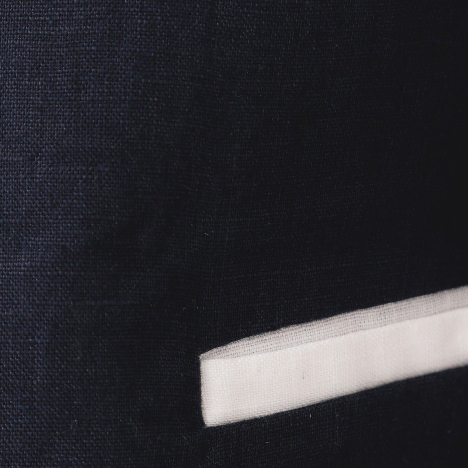 Dessin「【セットアップ可能・洗える】配色クルーネック麻ジャケット」|ノーカラージャケット|